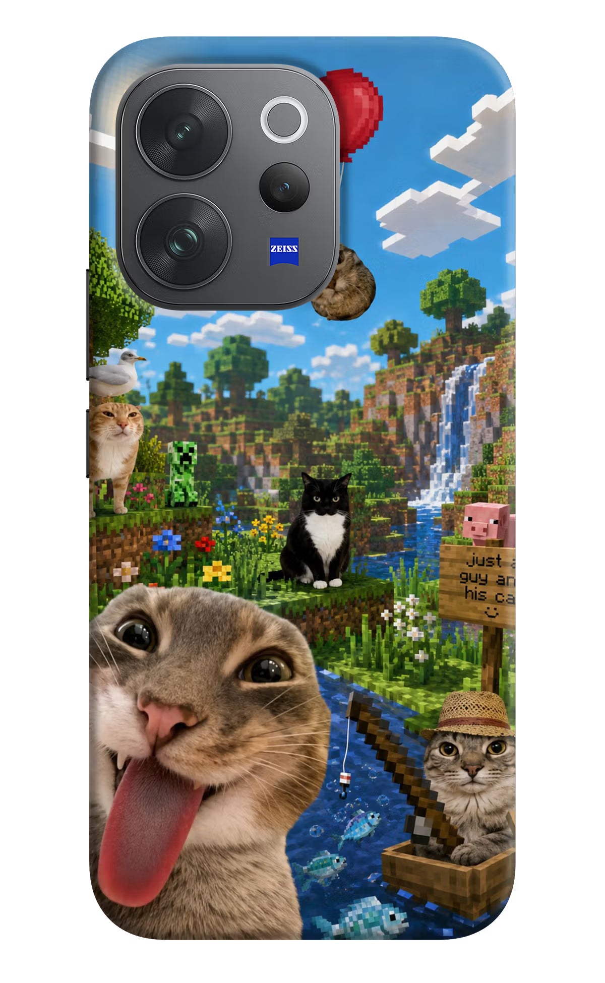 Minecraft Cat Chaos Vivo V70 Elite 5G Back Cover - Minecraft Cat Chaos Vivo V70 Elite 5G Back Cover Minecraft Cat Chaos Vivo V70 Elite 5G Back Cover