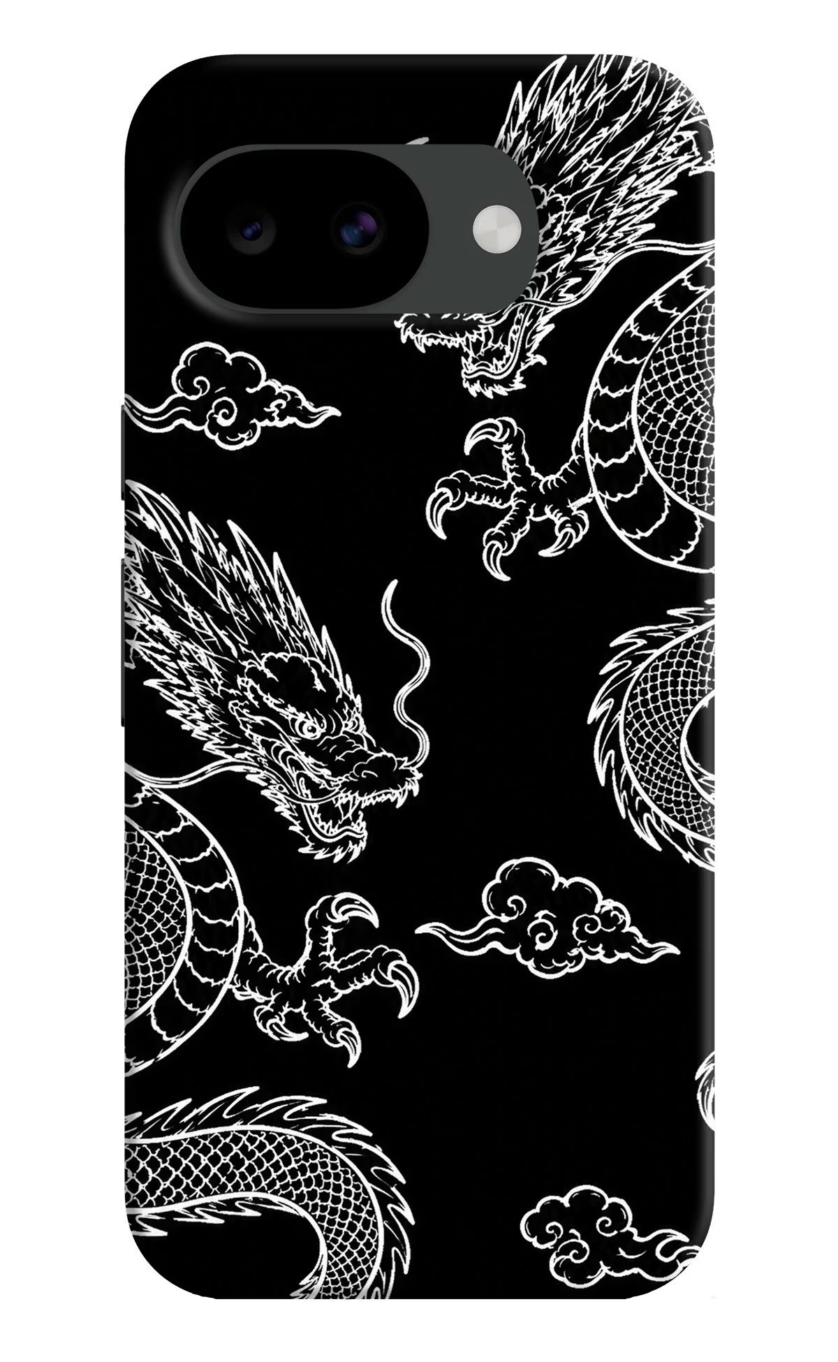 Twin Dragons Google Pixel 10a Back Cover - Twin Dragons Google Pixel 10a Hard Case Back Cover by Casekaro Twin Dragons Google Pixel 10a Hard Case Back Cover by Casekaro