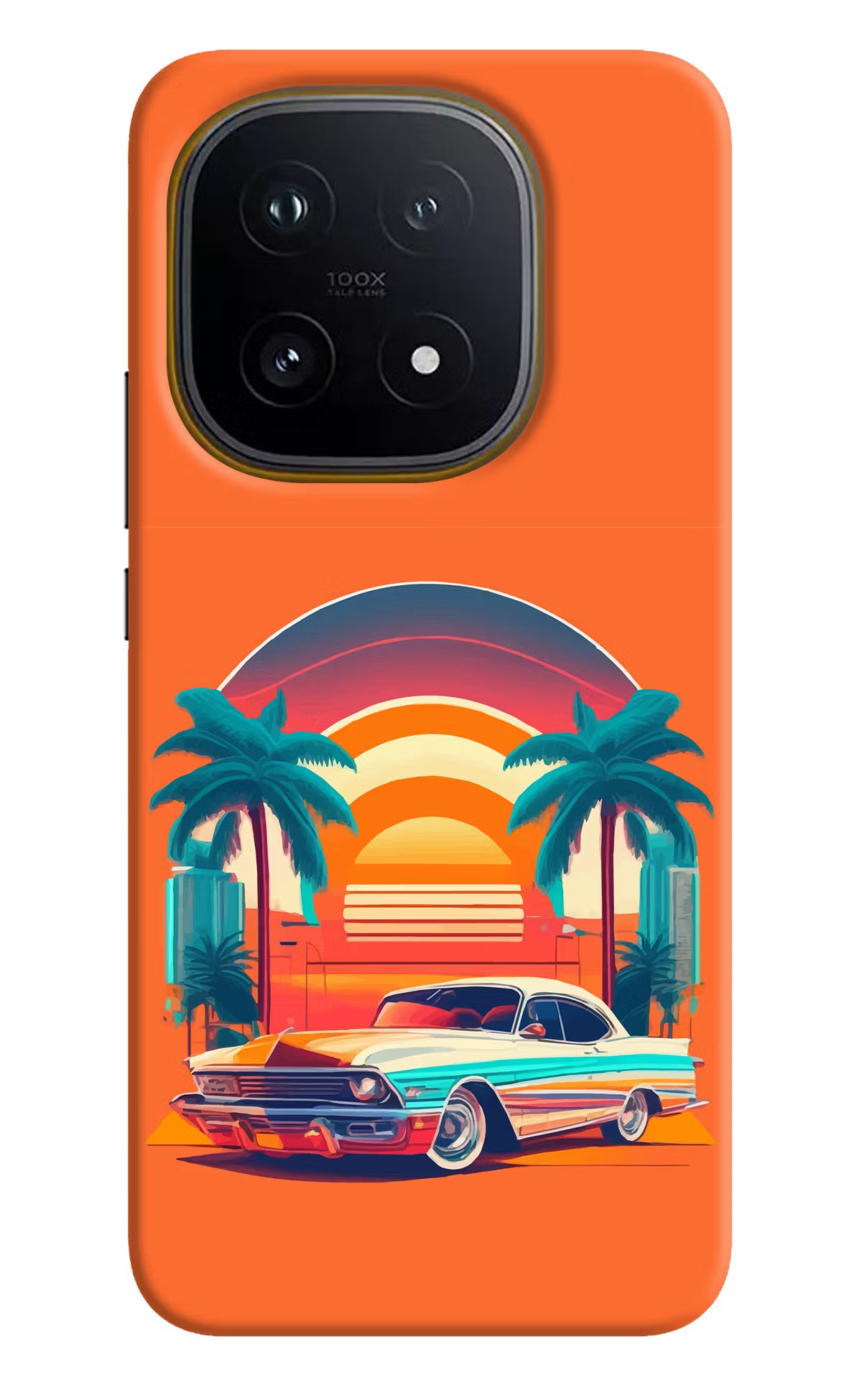 Palm Drive 80s iQOO 15 5G Back Cover - Palm Drive 80s iQOO 15 5G Hard Case Back Cover by Casekaro Palm Drive 80s iQOO 15 5G Hard Case Back Cover by Casekaro