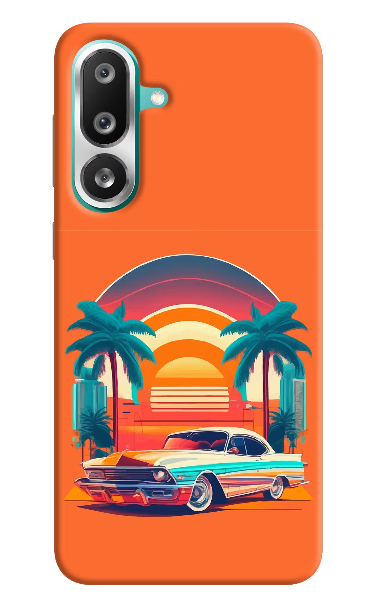 Palm Drive 80s Samsung F56 Back Cover - Palm Drive 80s Samsung F56 Hard Case Back Cover by Casekaro Palm Drive 80s Samsung F56 Hard Case Back Cover by Casekaro