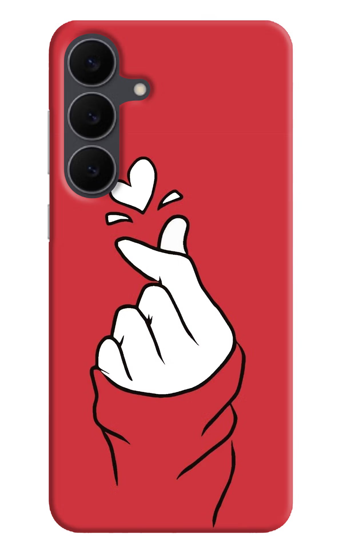 Korean Love Sign Samsung S25 FE 5G Back Cover - Korean Love Sign Samsung S25 FE 5G Hard Case Back Cover by Casekaro Korean Love Sign Samsung S25 FE 5G Hard Case Back Cover by Casekaro