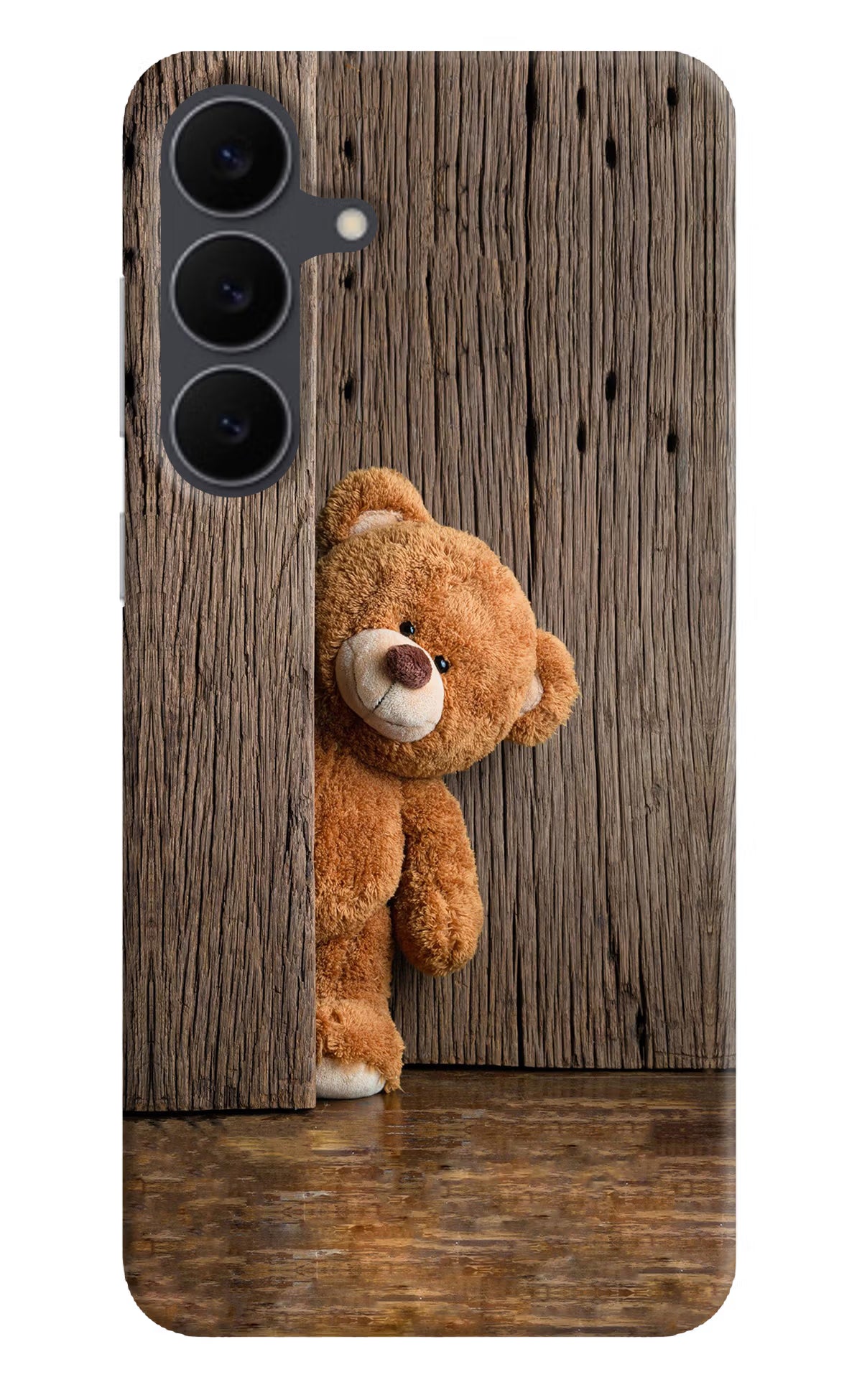 Teddy Wooden Samsung S25 FE 5G Back Cover - Teddy Wooden Samsung S25 FE 5G Hard Case Back Cover by Casekaro Teddy Wooden Samsung S25 FE 5G Hard Case Back Cover by Casekaro