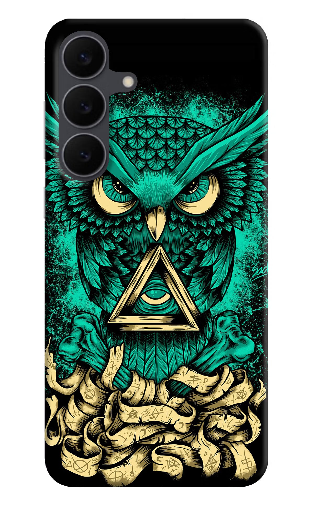 Green Owl Samsung S25 FE 5G Back Cover - Green Owl Samsung S25 FE 5G Hard Case Back Cover by Casekaro Green Owl Samsung S25 FE 5G Hard Case Back Cover by Casekaro