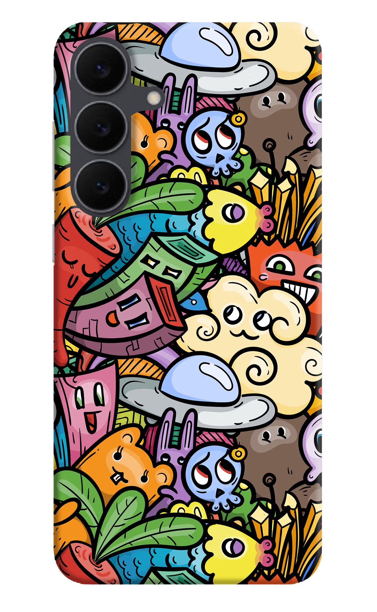 Veggie Doodle Samsung S25 FE 5G Back Cover - Veggie Doodle Samsung S25 FE 5G Hard Case Back Cover by Casekaro Veggie Doodle Samsung S25 FE 5G Hard Case Back Cover by Casekaro