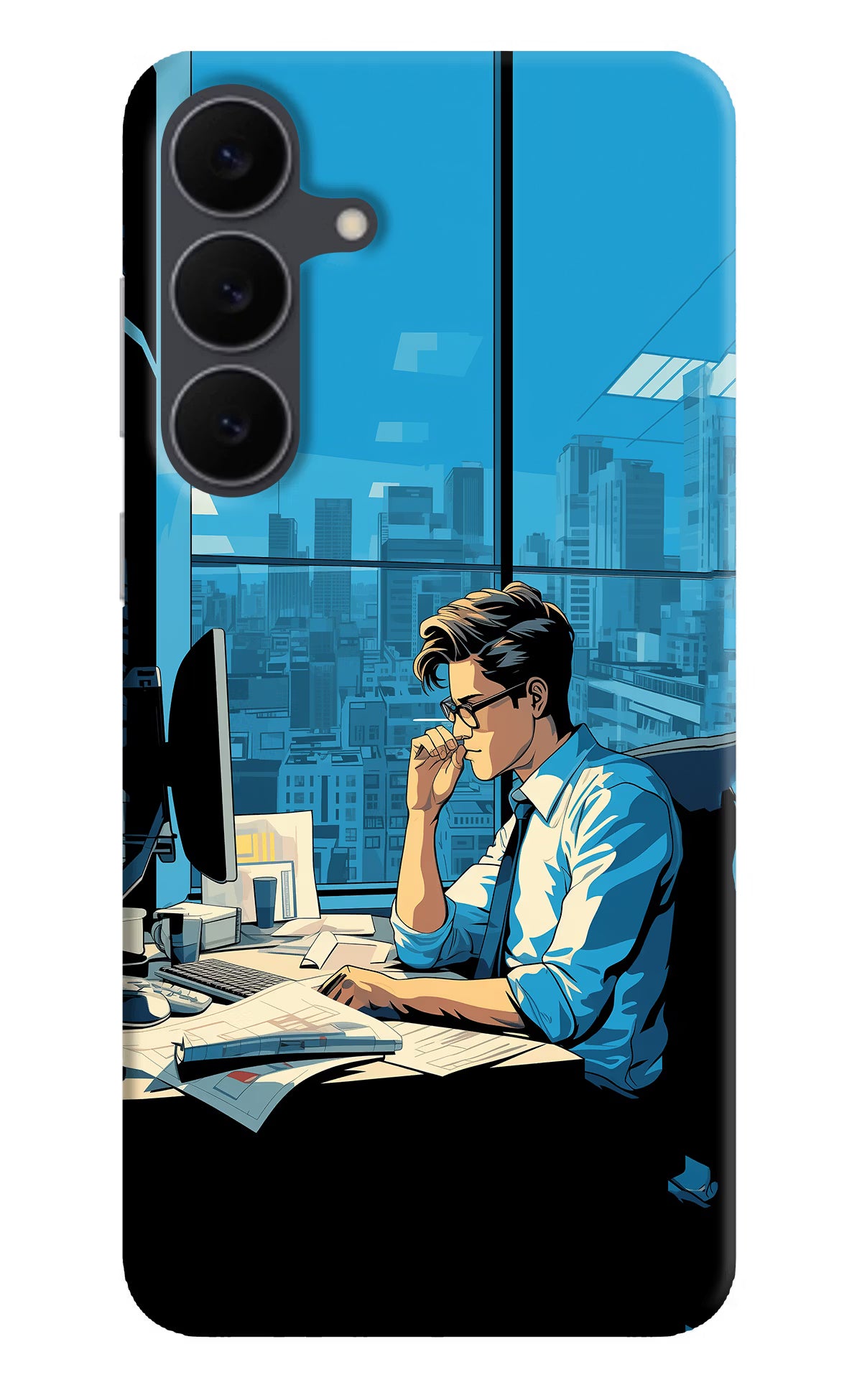 Focused Hustler (AI Generated) Samsung S25 FE 5G Back Cover - Focused Hustler (AI Generated) Samsung S25 FE 5G Hard Case Back Cover by Casekaro Focused Hustler (AI Generated) Samsung S25 FE 5G Hard Case Back Cover by Casekaro