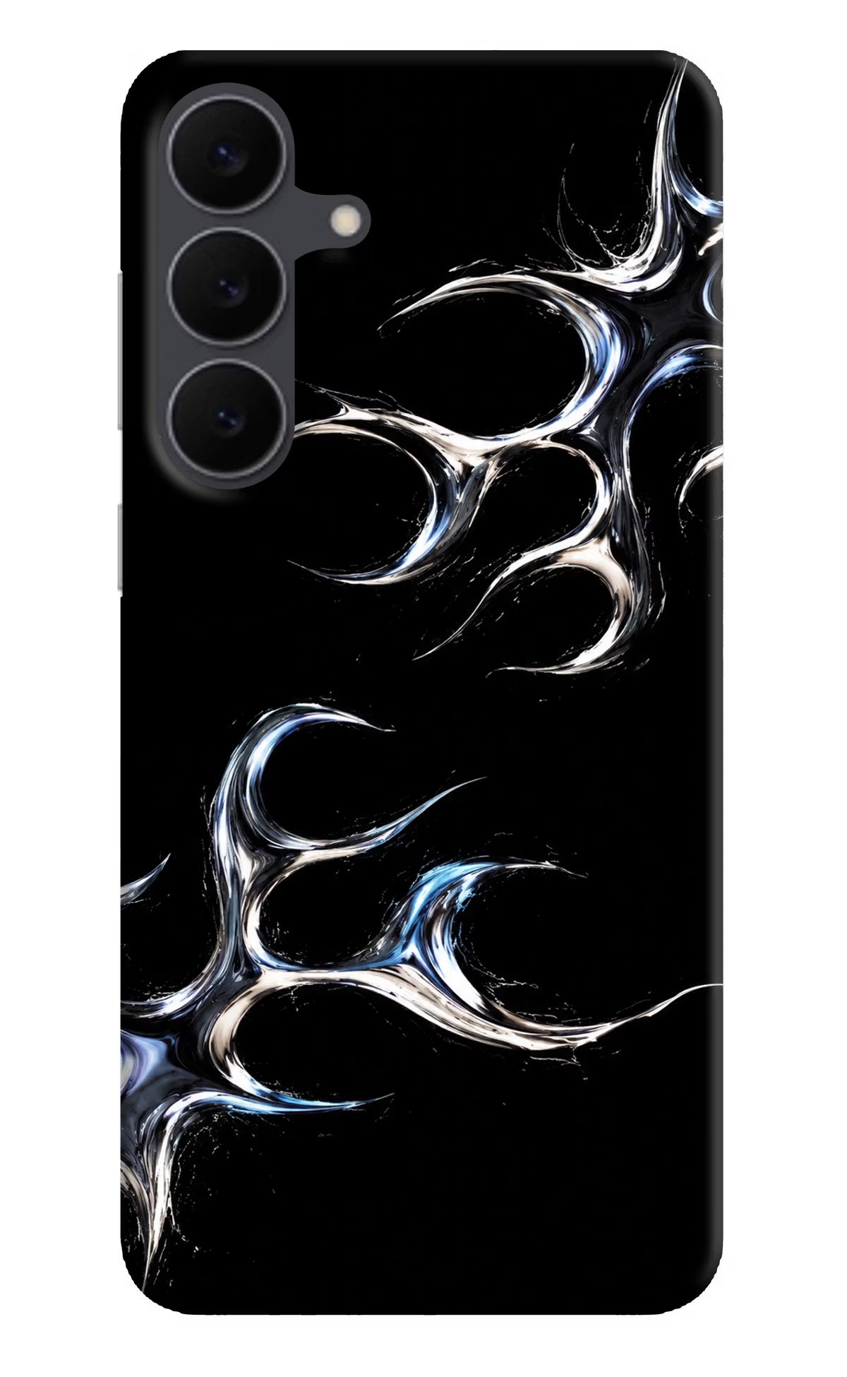 Chrome Tribal Samsung S25 FE 5G Back Cover - Chrome Tribal Samsung S25 FE 5G Hard Case Back Cover by Casekaro Chrome Tribal Samsung S25 FE 5G Hard Case Back Cover by Casekaro