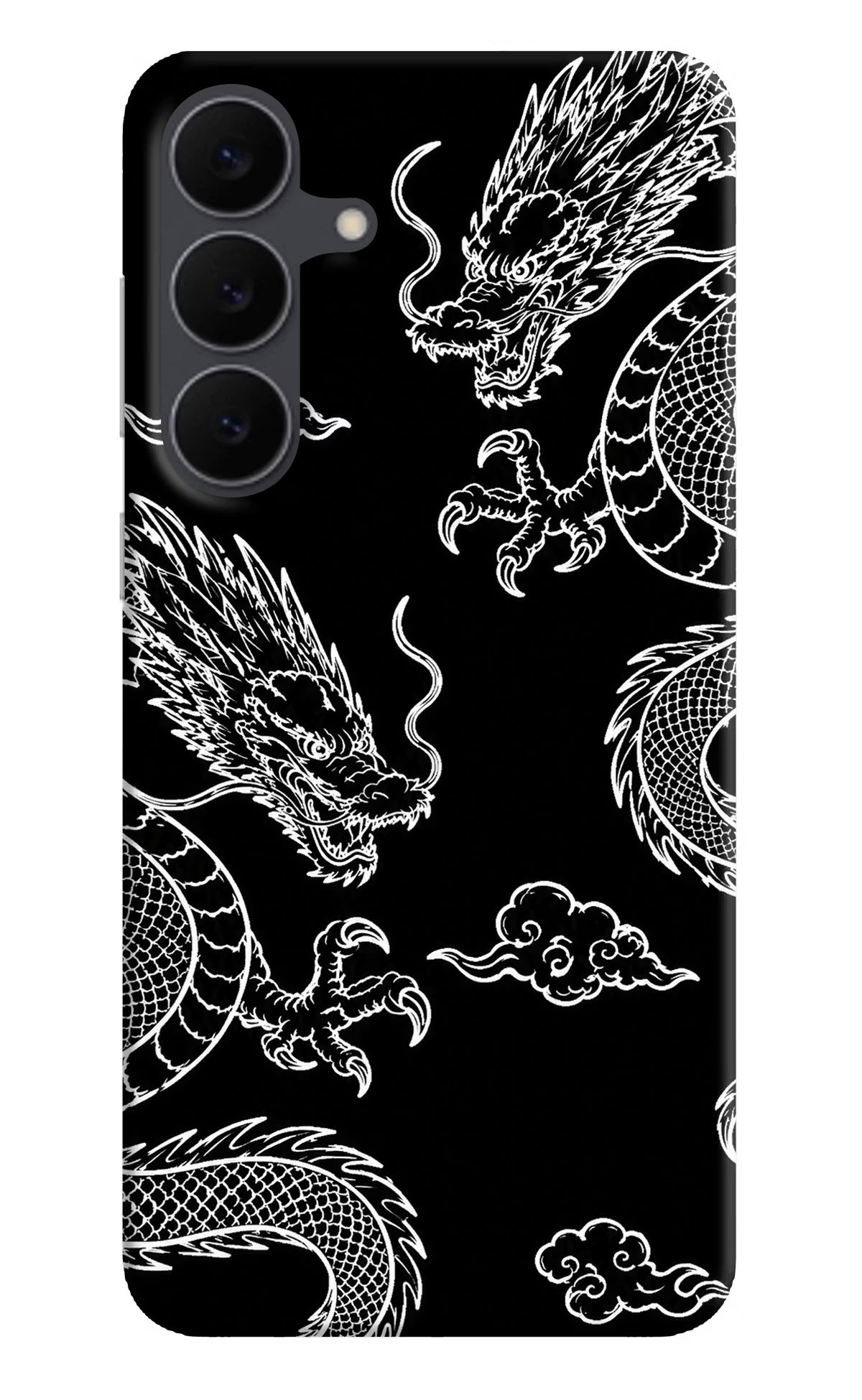 Twin Dragons Samsung S25 FE 5G Back Cover - Twin Dragons Samsung S25 FE 5G Hard Case Back Cover by Casekaro Twin Dragons Samsung S25 FE 5G Hard Case Back Cover by Casekaro
