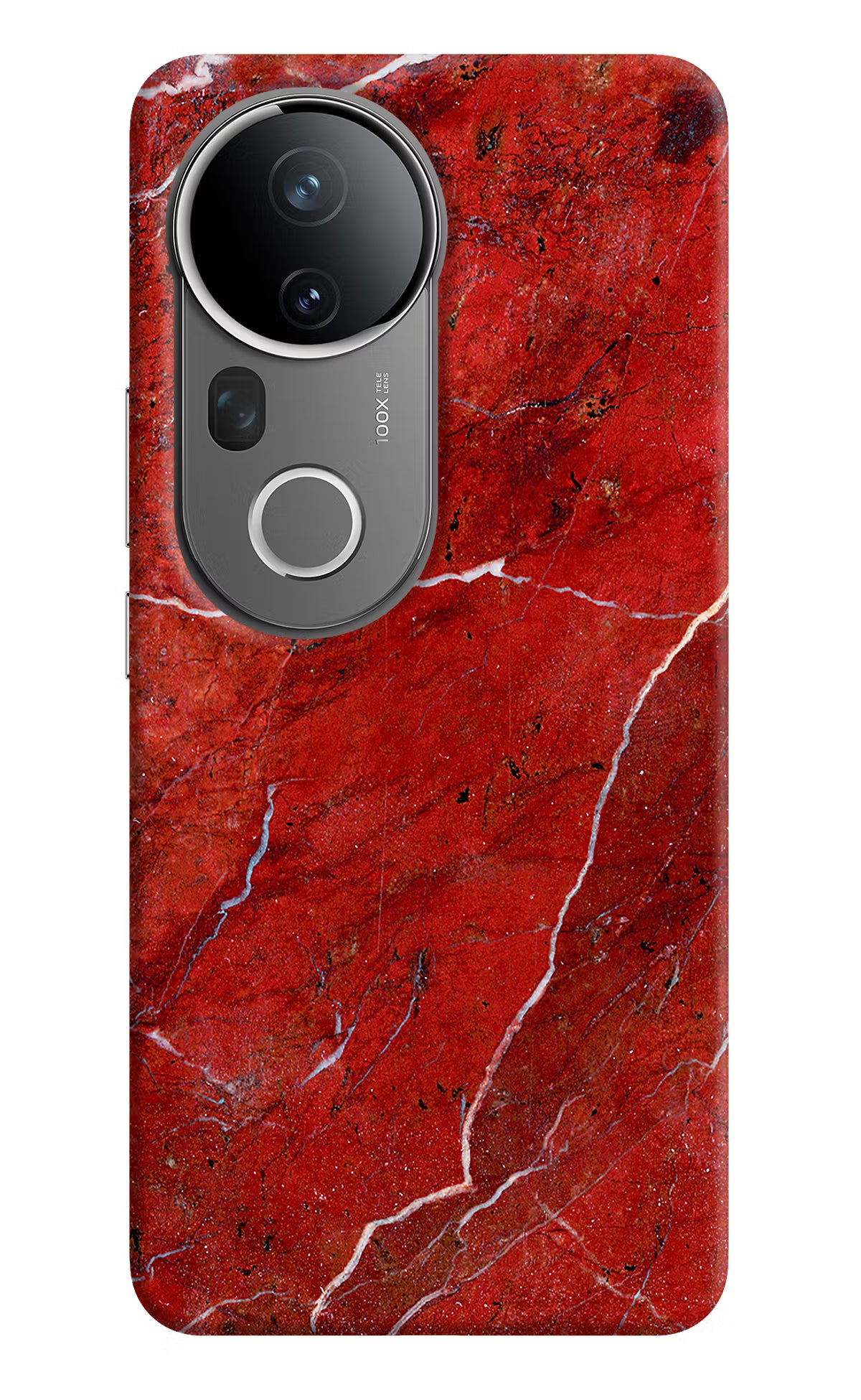 Red Marble Design Vivo T4 Ultra 5G Back Cover - Red Marble Design Vivo T4 Ultra 5G Hard Case Back Cover by Casekaro Red Marble Design Vivo T4 Ultra 5G Hard Case Back Cover by Casekaro