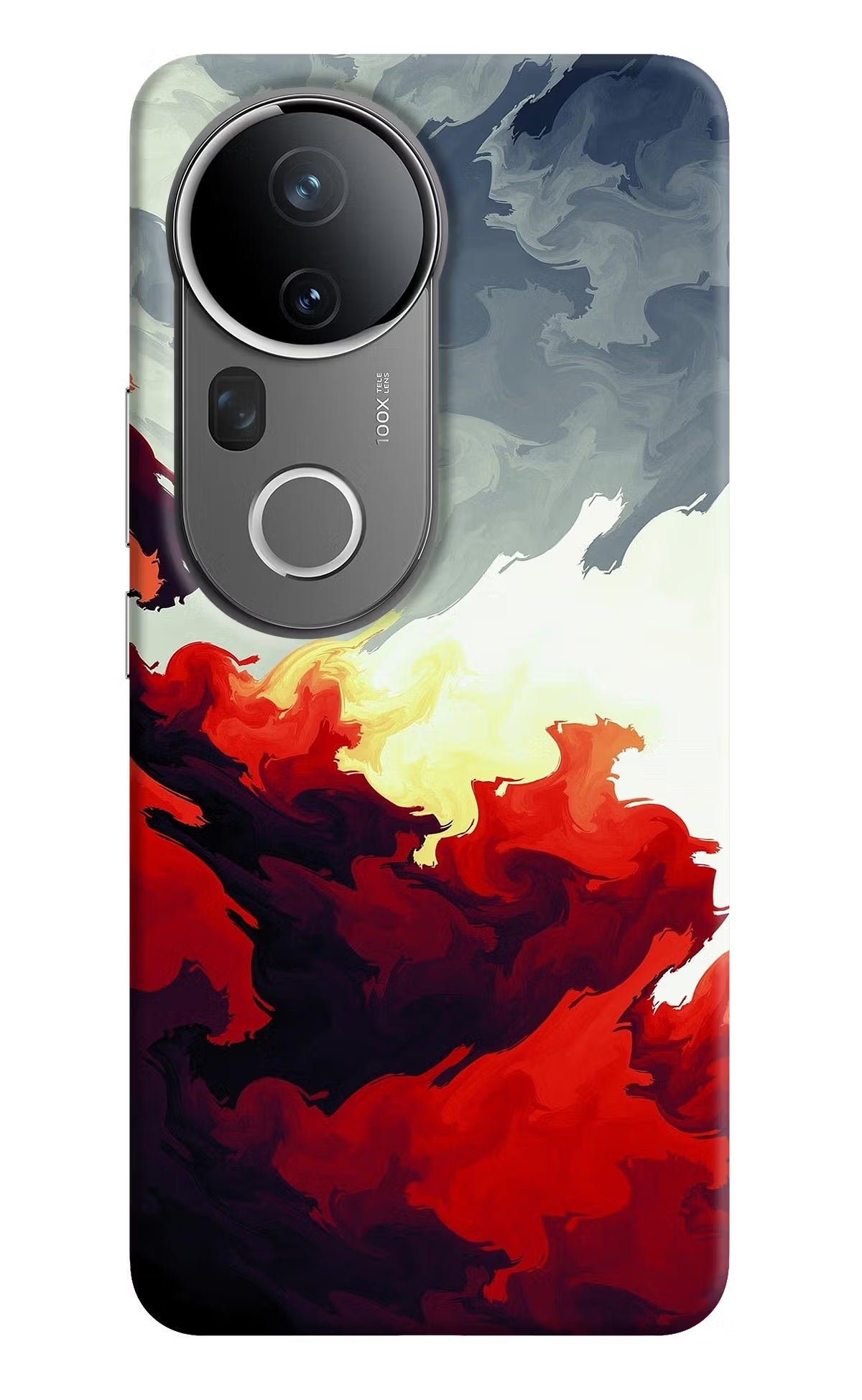 Fire Cloud Vivo T4 Ultra 5G Back Cover - Fire Cloud Vivo T4 Ultra 5G Hard Case Back Cover by Casekaro Fire Cloud Vivo T4 Ultra 5G Hard Case Back Cover by Casekaro