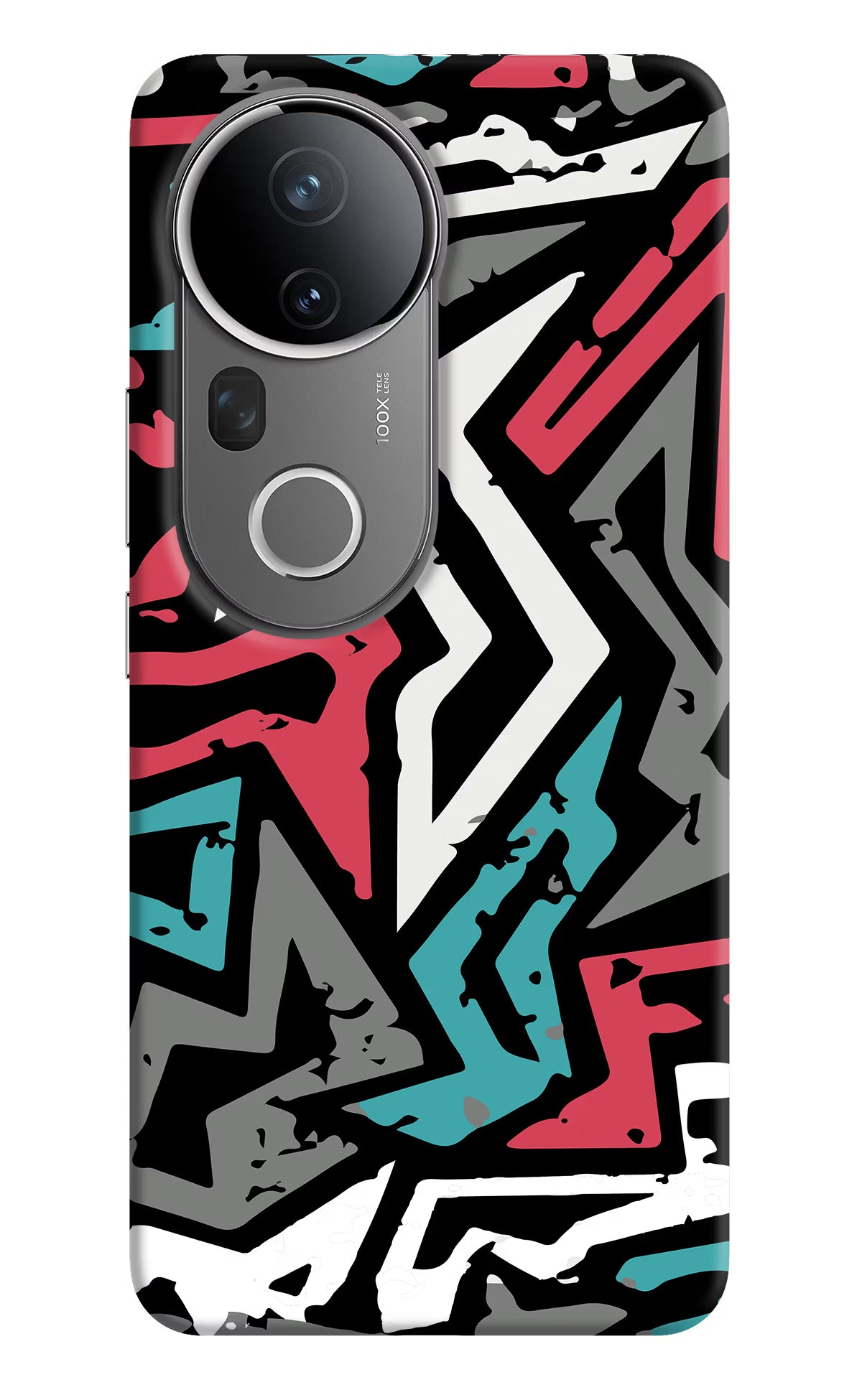 Geometric Graffiti Vivo T4 Ultra 5G Back Cover - Geometric Graffiti Vivo T4 Ultra 5G Hard Case Back Cover by Casekaro Geometric Graffiti Vivo T4 Ultra 5G Hard Case Back Cover by Casekaro