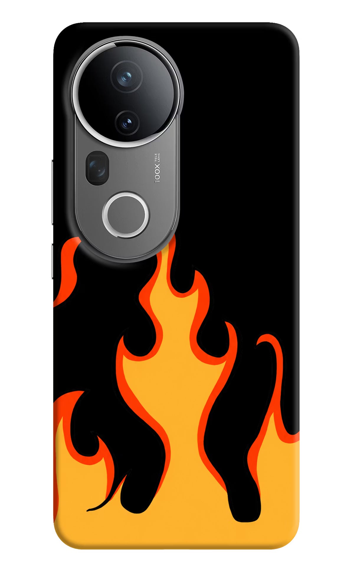Fired Up – Black Vivo T4 Ultra 5G Back Cover - Fired Up – Black Vivo T4 Ultra 5G Hard Case Back Cover by Casekaro Fired Up – Black Vivo T4 Ultra 5G Hard Case Back Cover by Casekaro