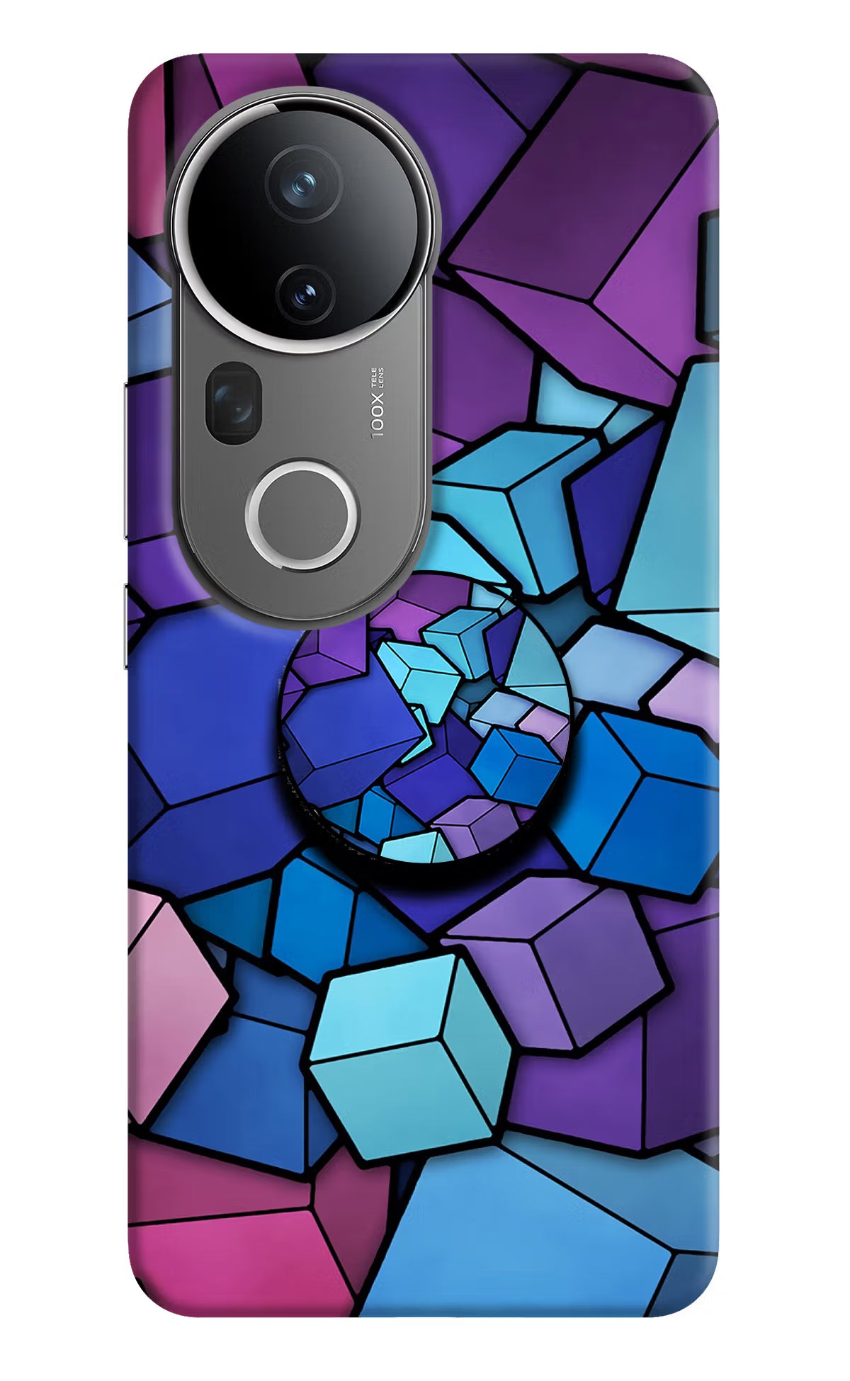 Cubic Abstract Vivo T4 Ultra 5G Pop Case - Cubic Abstract Vivo T4 Ultra 5G Pop Case by Casekaro Cubic Abstract Vivo T4 Ultra 5G Pop Case by Casekaro