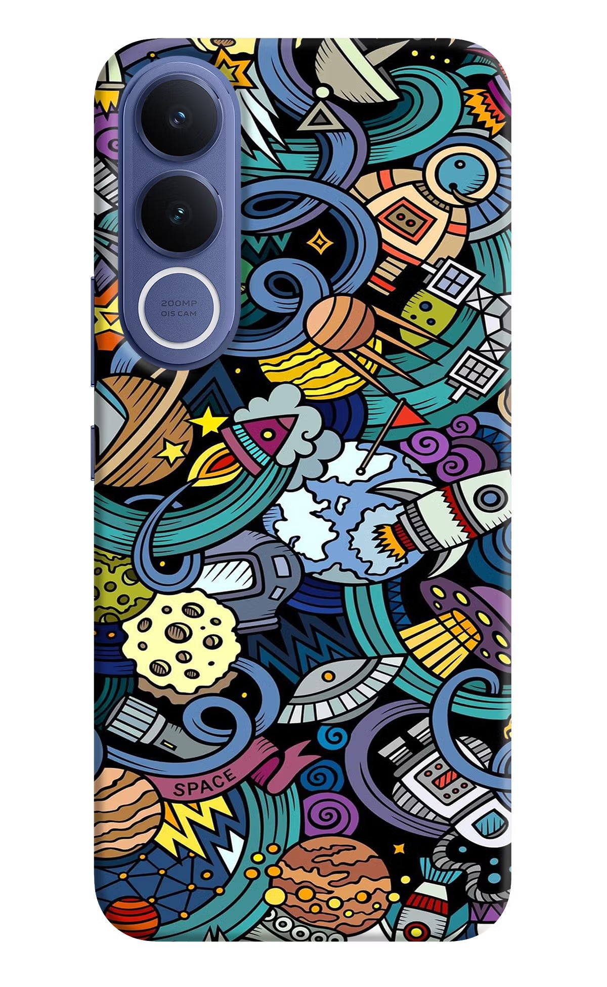 Space Abstract Vivo V70 FE 5G Back Cover - Space Abstract Vivo V70 FE 5G Hard Case Back Cover by Casekaro Space Abstract Vivo V70 FE 5G Hard Case Back Cover by Casekaro