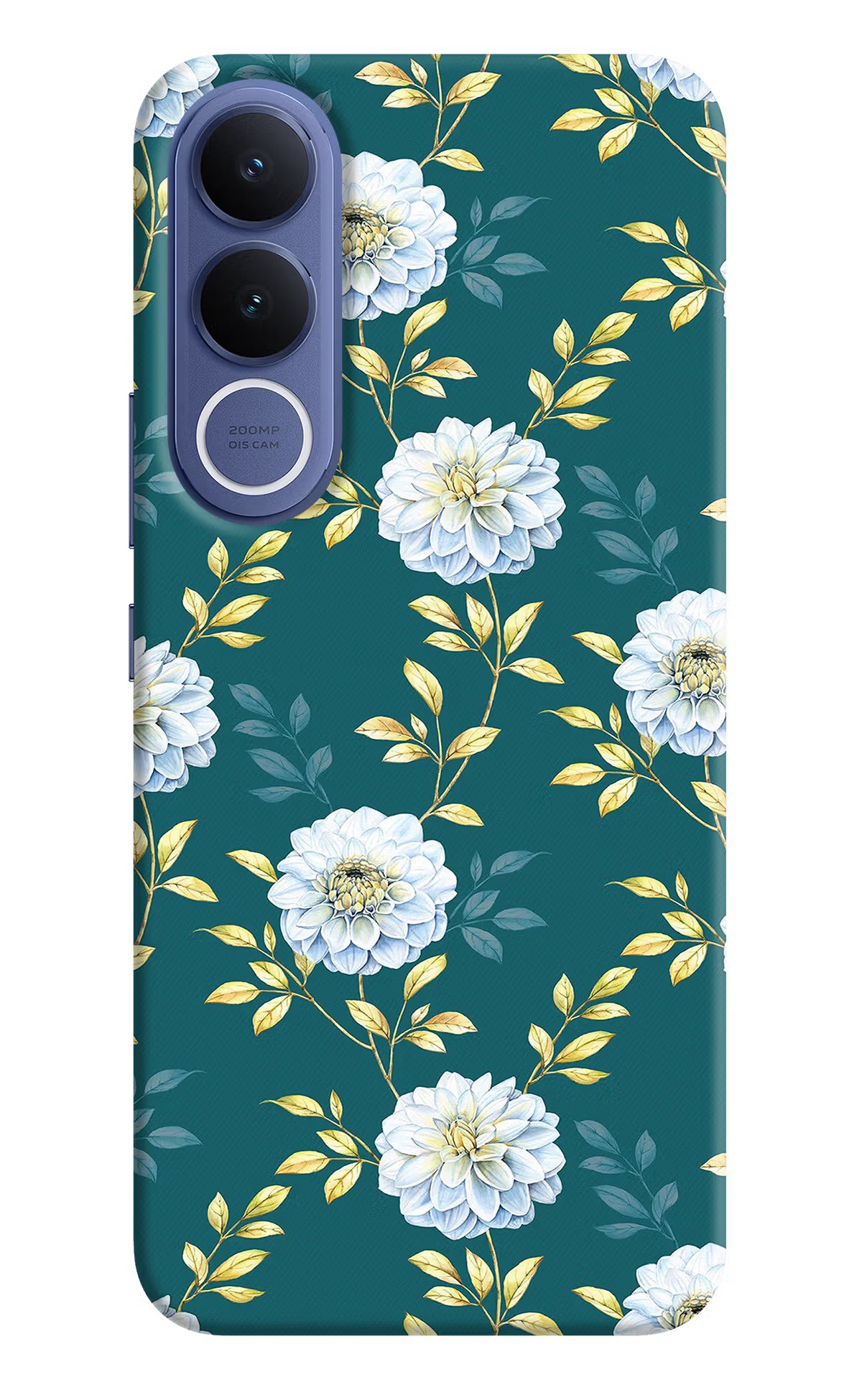 Flowers Vivo V70 FE 5G Back Cover - Flowers Vivo V70 FE 5G Hard Case Back Cover by Casekaro Flowers Vivo V70 FE 5G Hard Case Back Cover by Casekaro