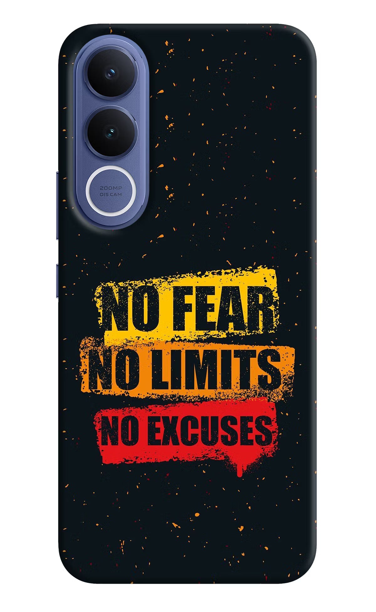 No Fear No Limits No Excuse Vivo V70 FE 5G Back Cover - No Fear No Limits No Excuse Vivo V70 FE 5G Hard Case Back Cover by Casekaro No Fear No Limits No Excuse Vivo V70 FE 5G Hard Case Back Cover by Casekaro