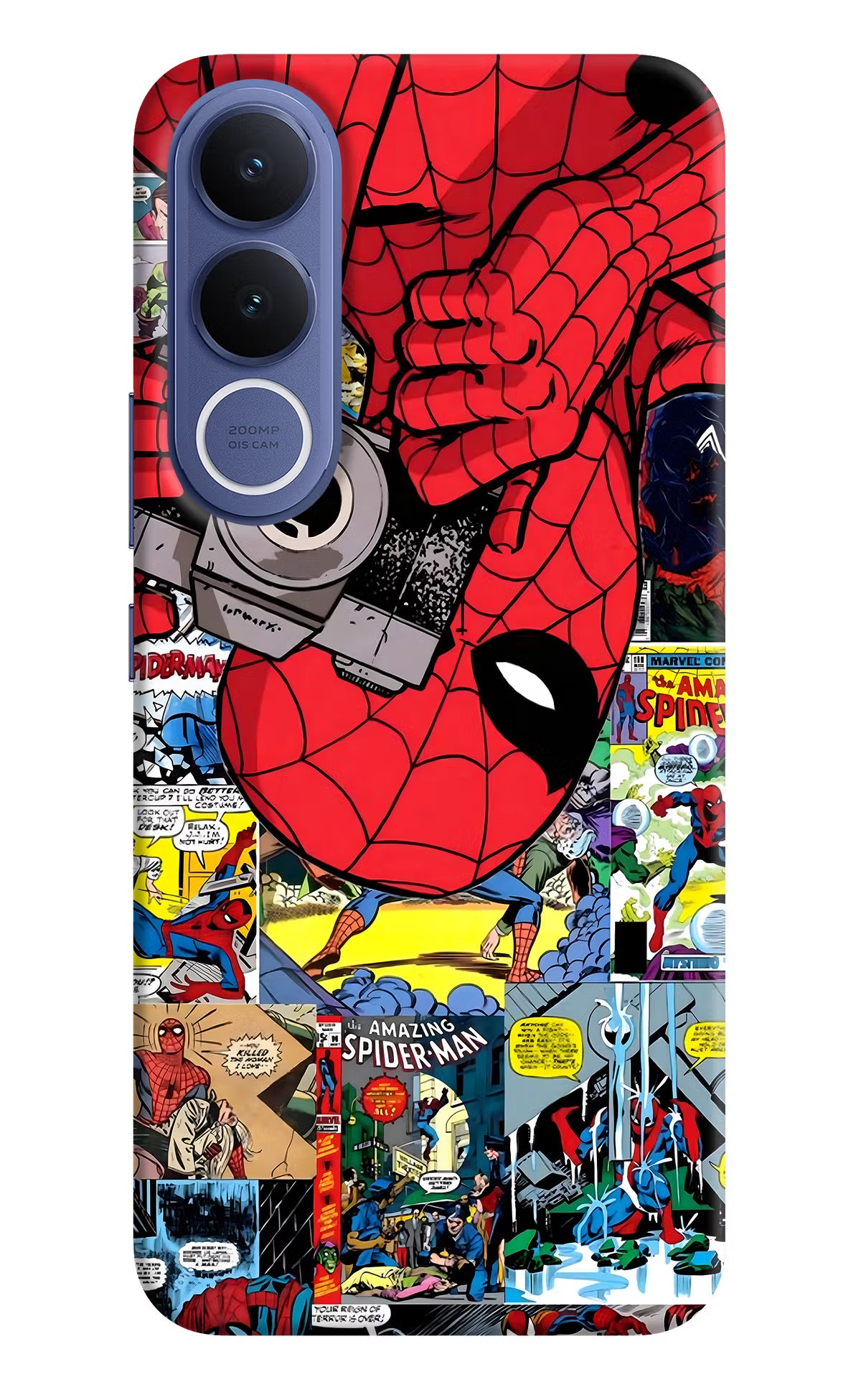 Spider Man Vivo V70 FE 5G Back Cover - Spider Man Vivo V70 FE 5G Hard Case Back Cover by Casekaro Spider Man Vivo V70 FE 5G Hard Case Back Cover by Casekaro