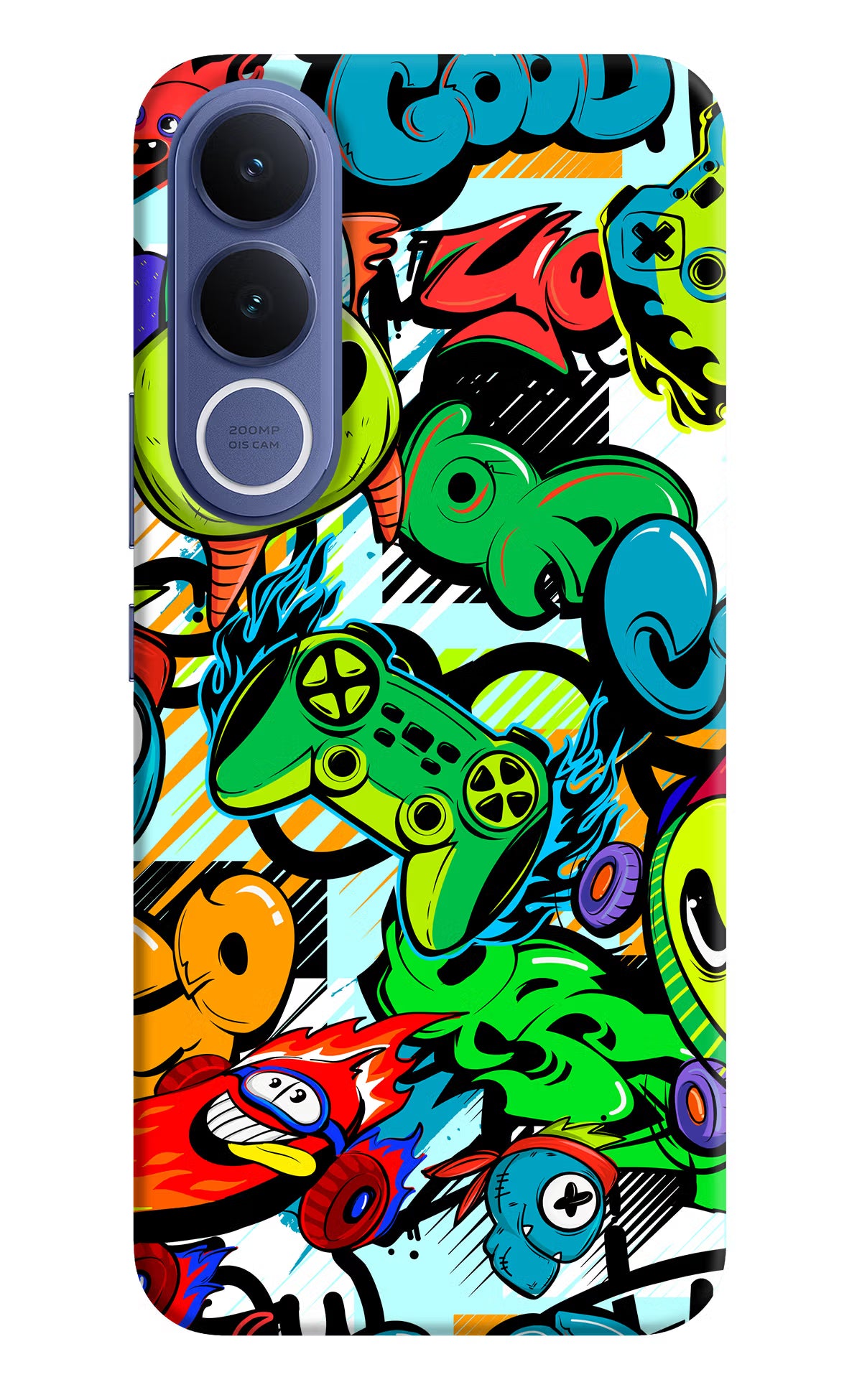 Game Doodle Vivo V70 FE 5G Back Cover - Game Doodle Vivo V70 FE 5G Hard Case Back Cover by Casekaro Game Doodle Vivo V70 FE 5G Hard Case Back Cover by Casekaro