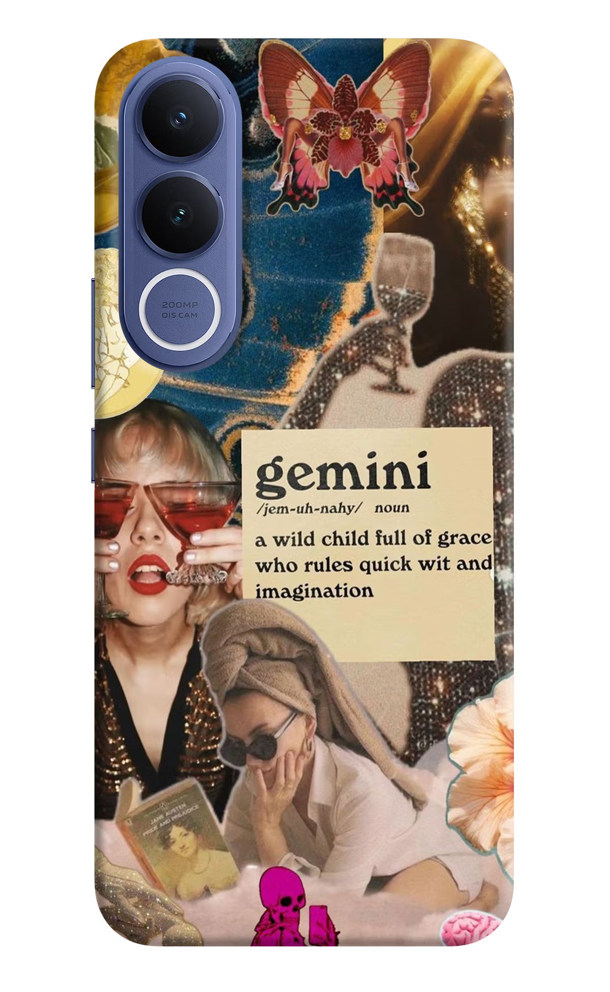 Gemini Zodiac Vivo V70 FE 5G Back Cover - Gemini Zodiac Vivo V70 FE 5G Hard Case Back Cover by Casekaro Gemini Zodiac Vivo V70 FE 5G Hard Case Back Cover by Casekaro
