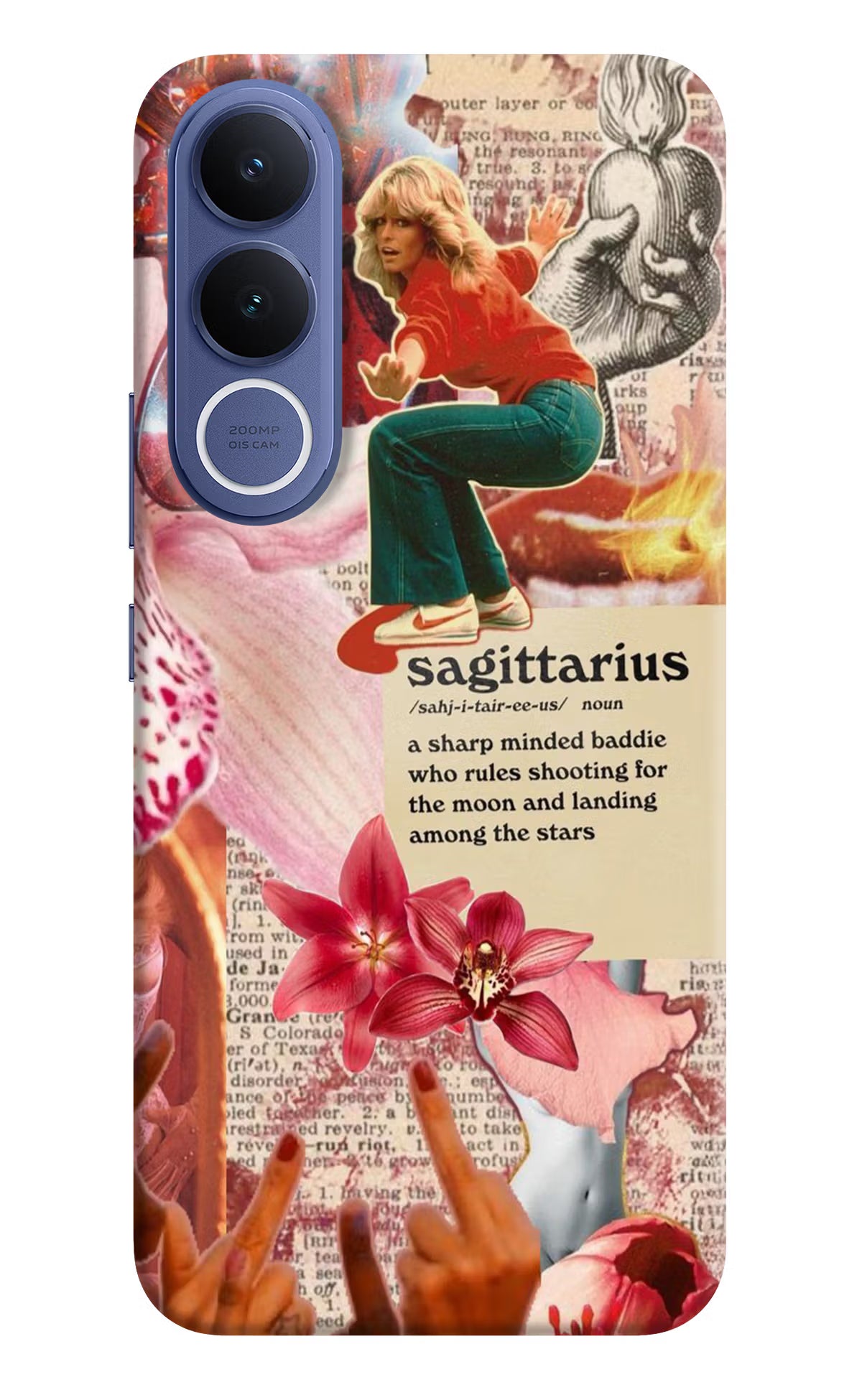 Sagittarius Zodiac Vivo V70 FE 5G Back Cover - Sagittarius Zodiac Vivo V70 FE 5G Hard Case Back Cover by Casekaro Sagittarius Zodiac Vivo V70 FE 5G Hard Case Back Cover by Casekaro