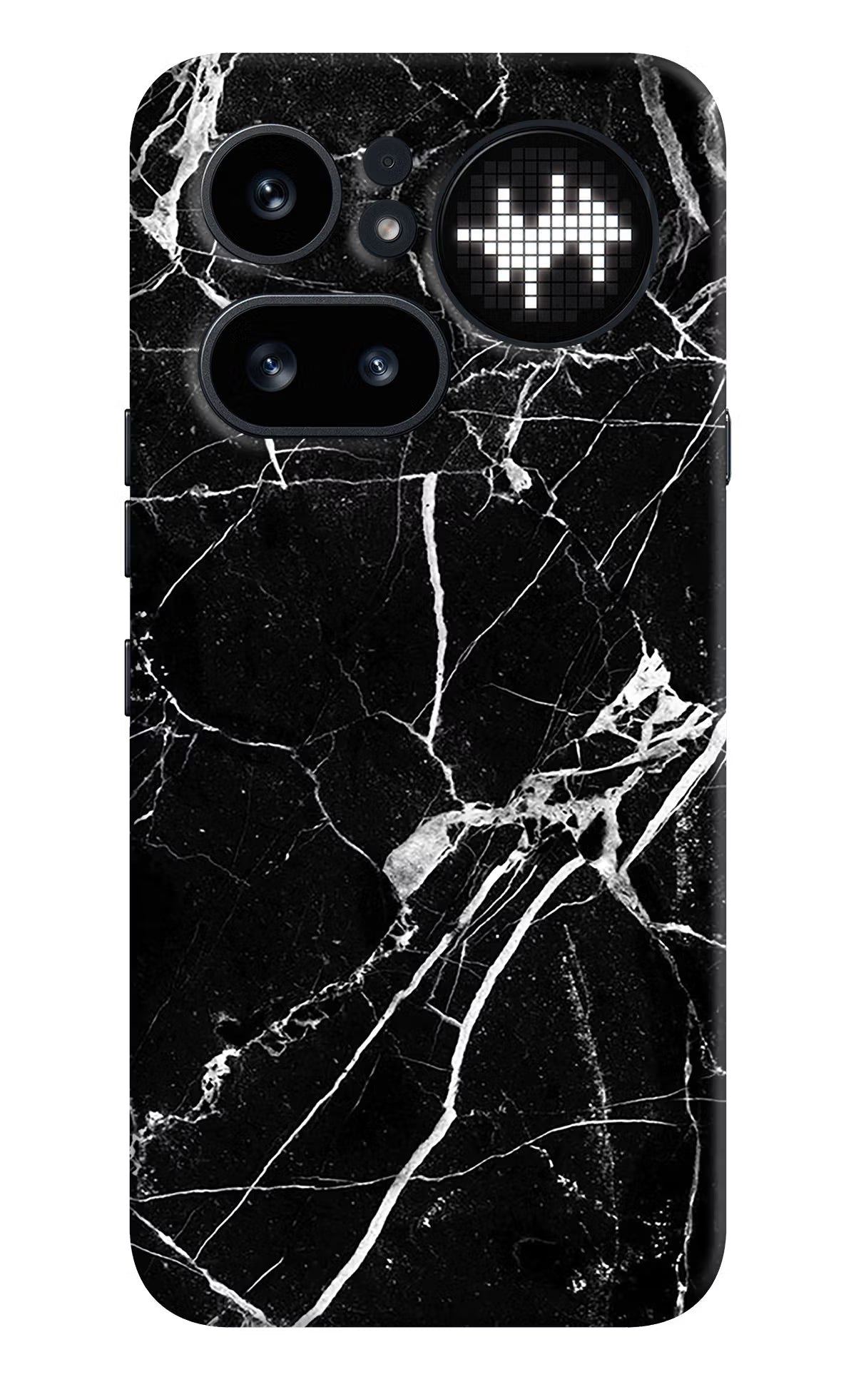 Black Marble Pattern Nothing Phone 4a Pro Back Cover - Black Marble Pattern Nothing Phone 4a Pro Hard Case Back Cover by Casekaro Black Marble Pattern Nothing Phone 4a Pro Hard Case Back Cover by Casekaro