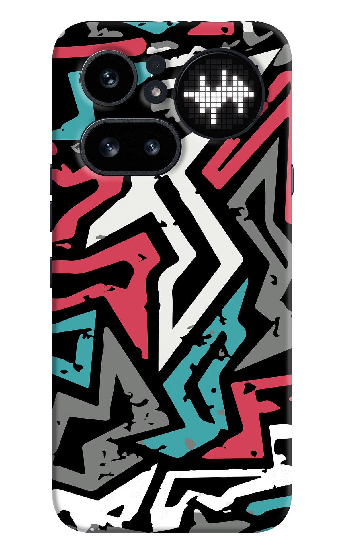 Geometric Graffiti Nothing Phone 4a Pro Back Cover - Geometric Graffiti Nothing Phone 4a Pro Hard Case Back Cover by Casekaro Geometric Graffiti Nothing Phone 4a Pro Hard Case Back Cover by Casekaro