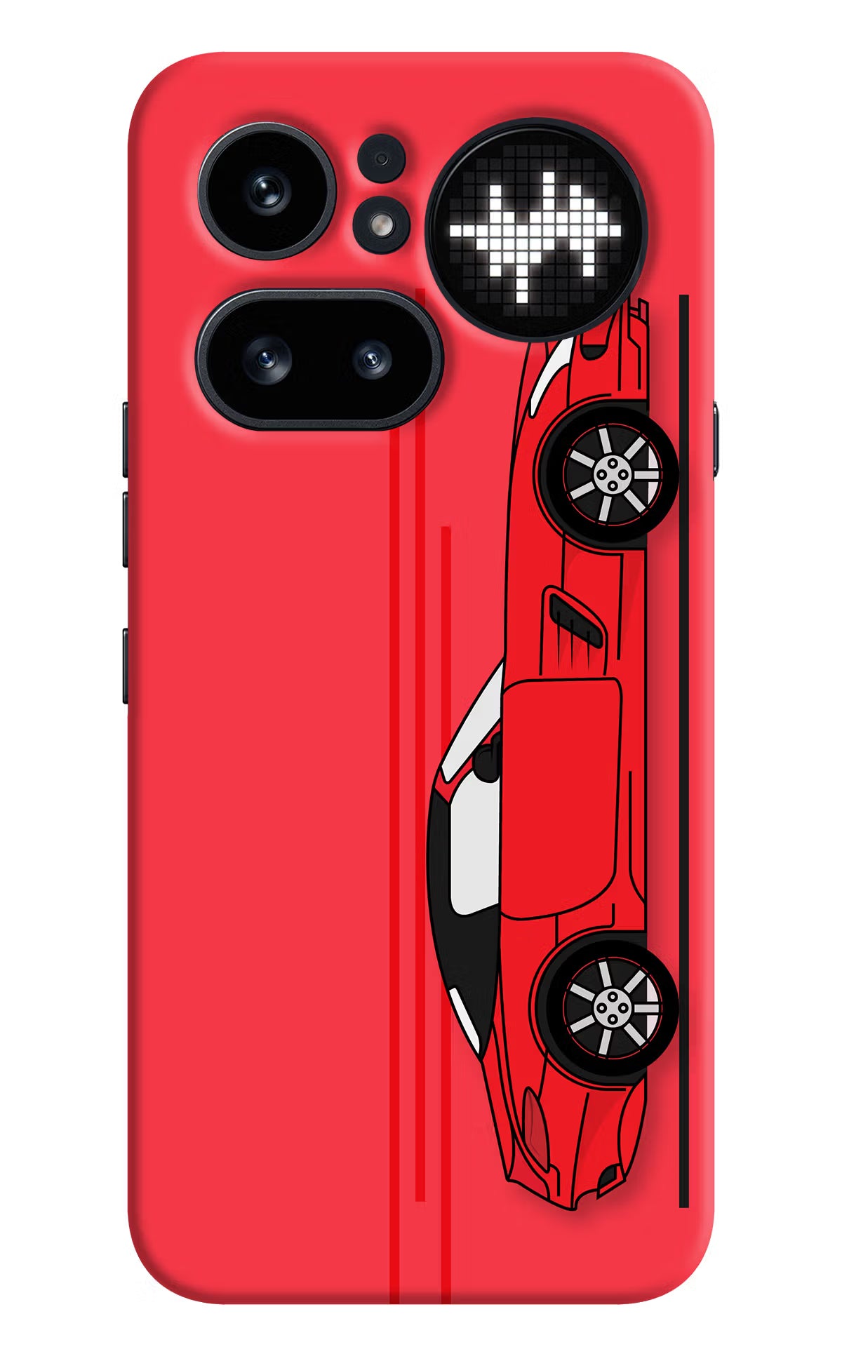 Red Velocity Nothing Phone 4a Pro Back Cover - Red Velocity Nothing Phone 4a Pro Hard Case Back Cover by Casekaro Red Velocity Nothing Phone 4a Pro Hard Case Back Cover by Casekaro