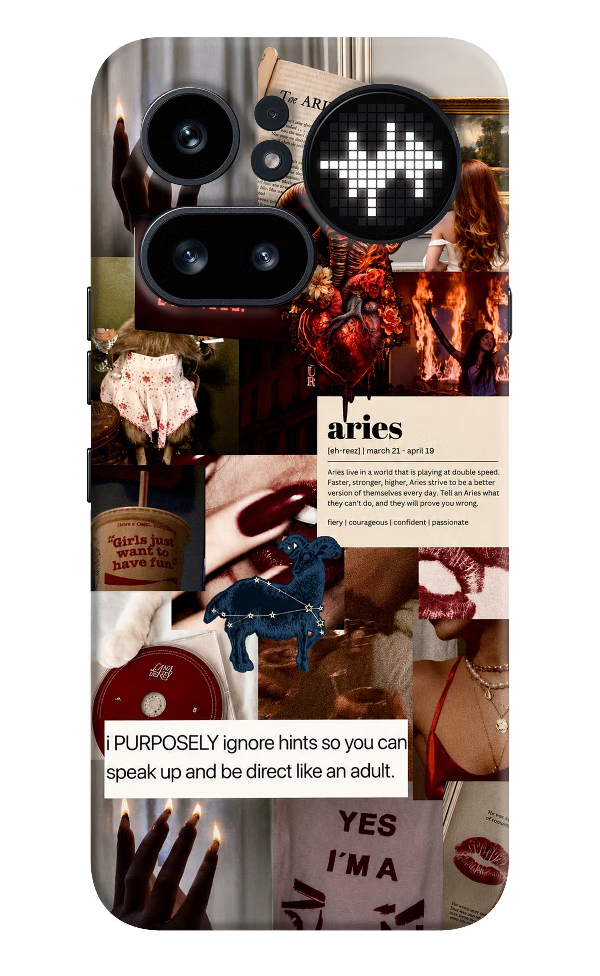 Zodiac Aries Nothing Phone 4a Pro Back Cover - Zodiac Aries Nothing Phone 4a Pro Back Cover Zodiac Aries Nothing Phone 4a Pro Back Cover