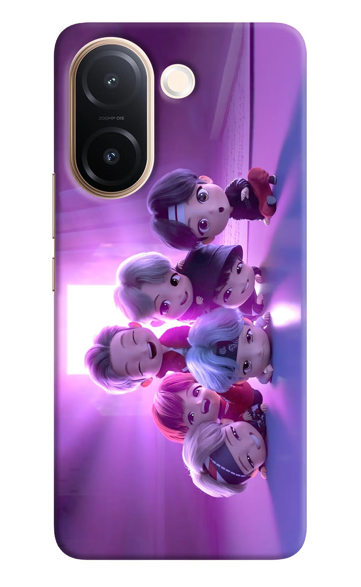 BTS Chibi Vivo V60e 5G Back Cover - BTS Chibi Vivo V60e 5G Back Cover BTS Chibi Vivo V60e 5G Back Cover
