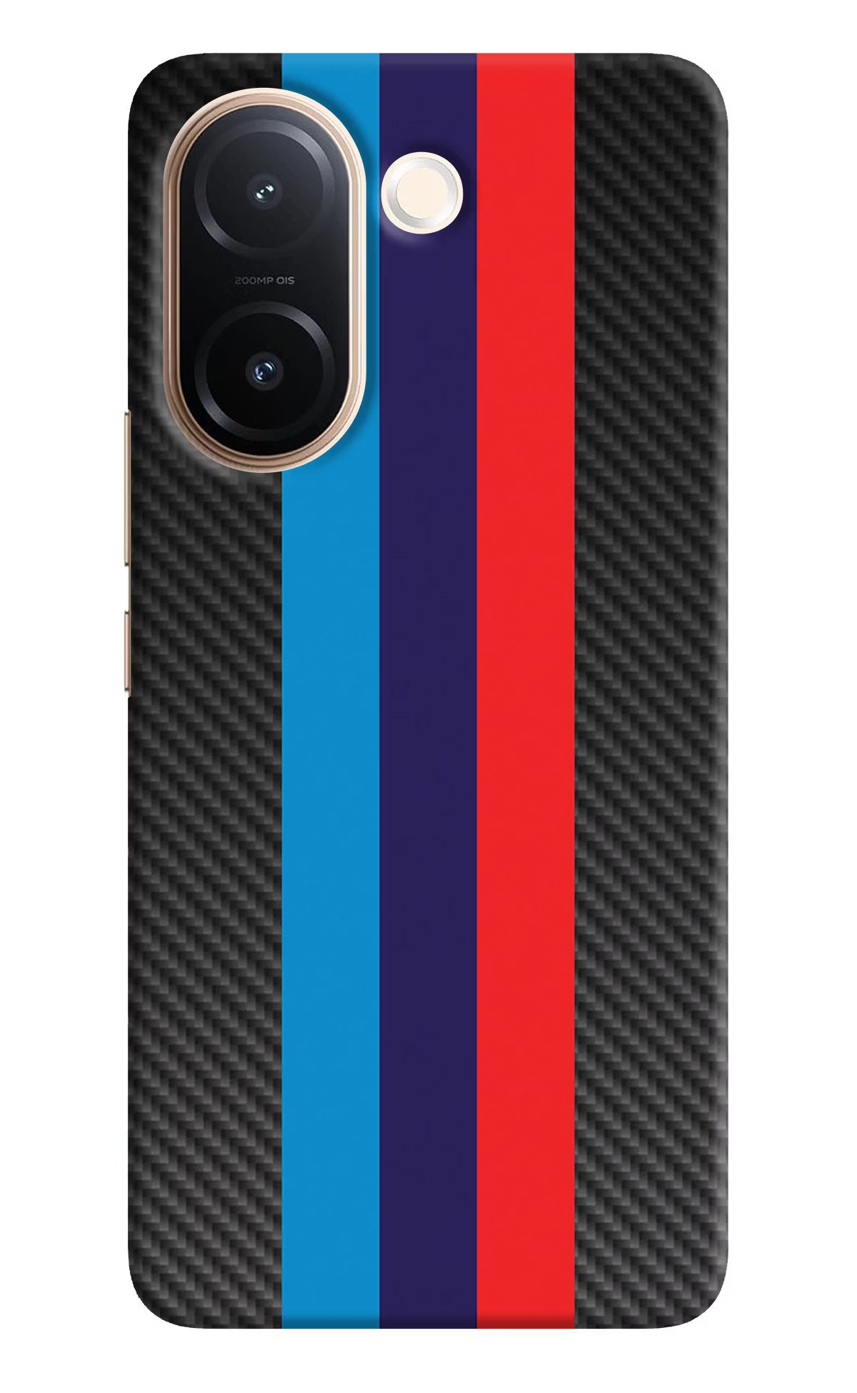 BMW Stripes Pattern Vivo V60e 5G Back Cover - BMW Stripes Pattern Vivo V60e 5G Back Cover BMW Stripes Pattern Vivo V60e 5G Back Cover