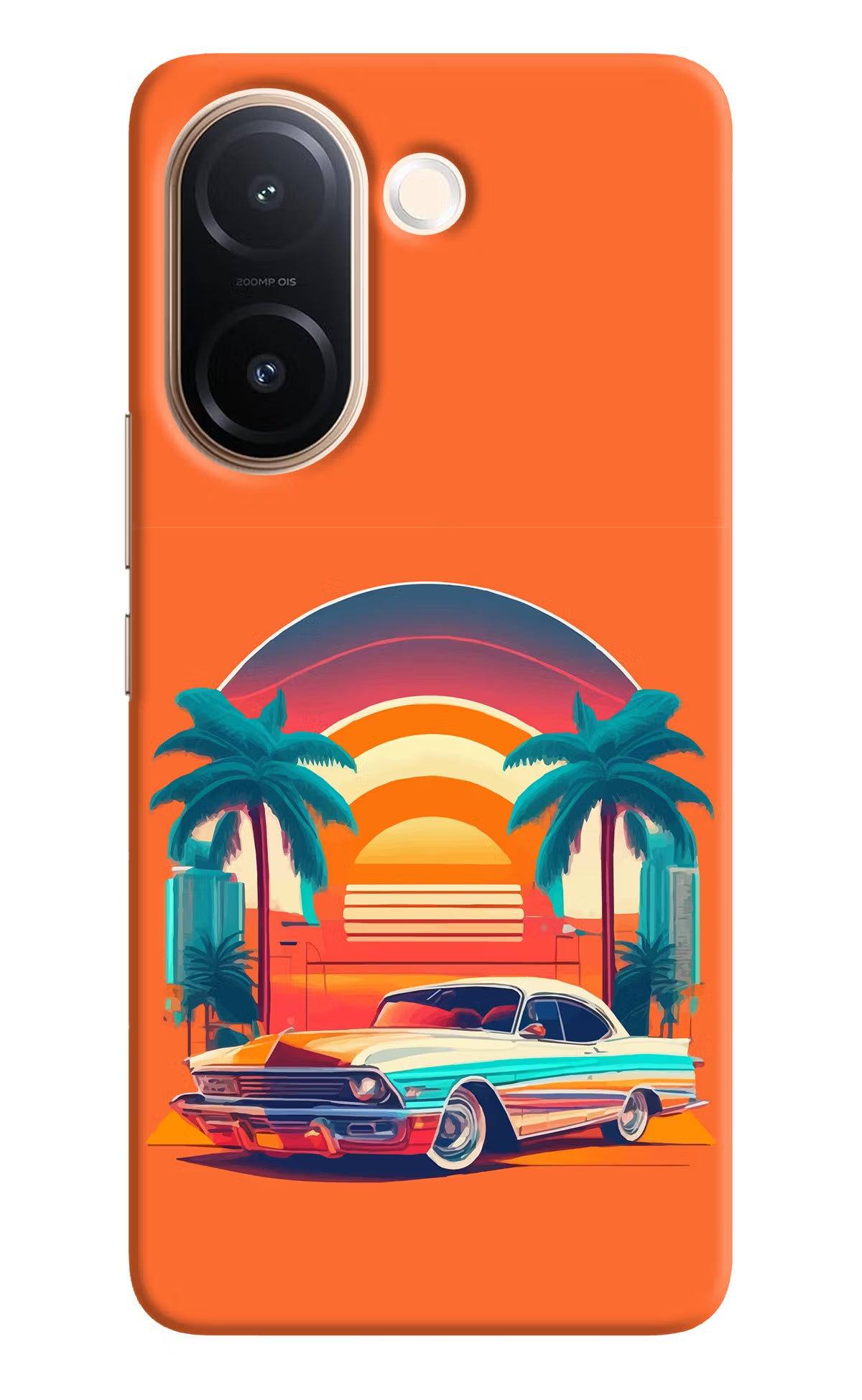 Palm Drive 80s Vivo V60e 5G Back Cover - Palm Drive 80s Vivo V60e 5G Back Cover Palm Drive 80s Vivo V60e 5G Back Cover