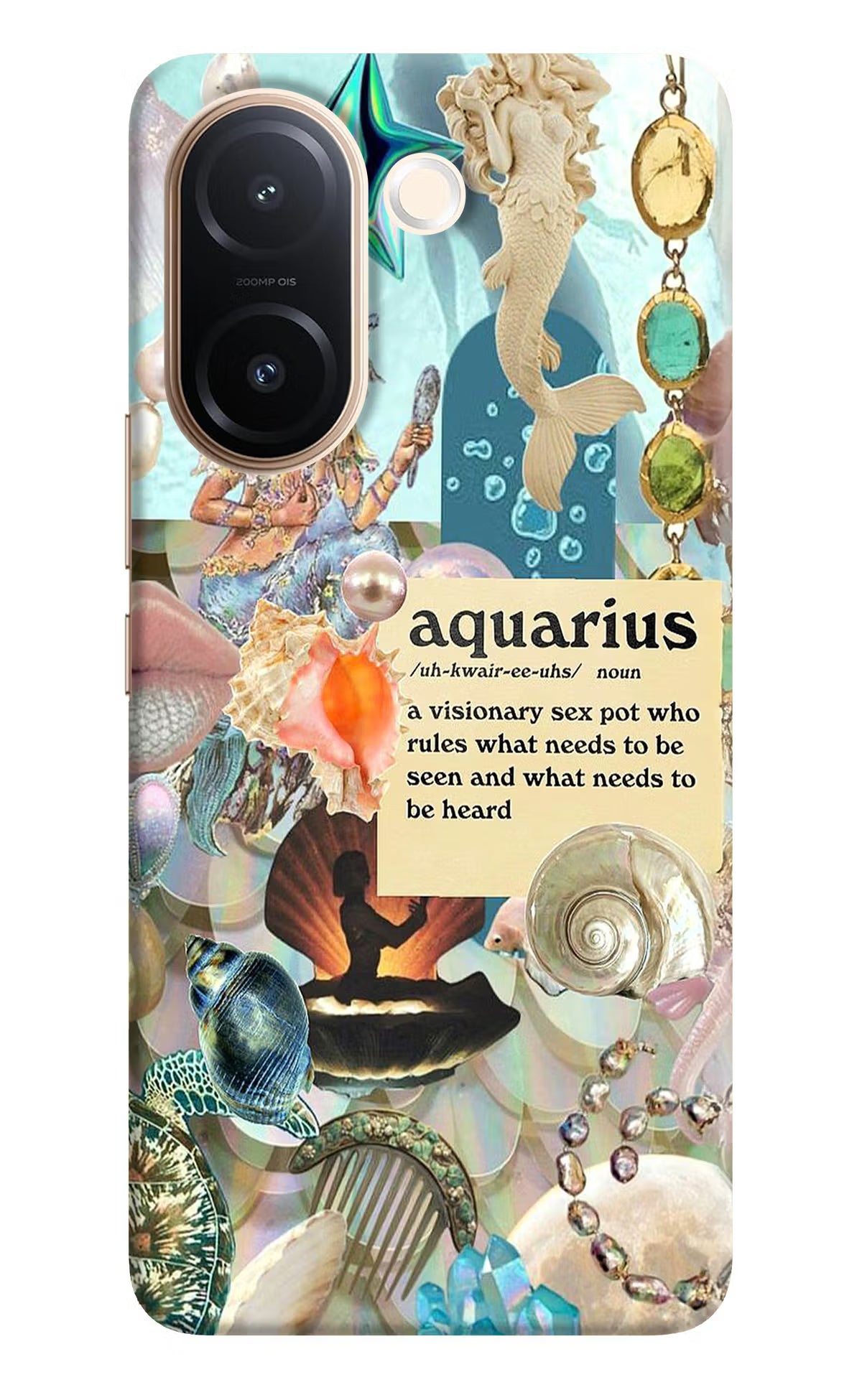 Aquarius Zodiac Vivo V60e 5G Back Cover - Aquarius Zodiac Vivo V60e 5G Back Cover Aquarius Zodiac Vivo V60e 5G Back Cover