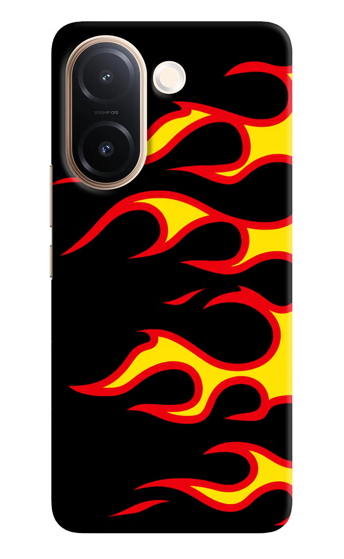 Side Sweep Flames Vivo V60e 5G Back Cover - Side Sweep Flames Vivo V60e 5G Back Cover Side Sweep Flames Vivo V60e 5G Back Cover