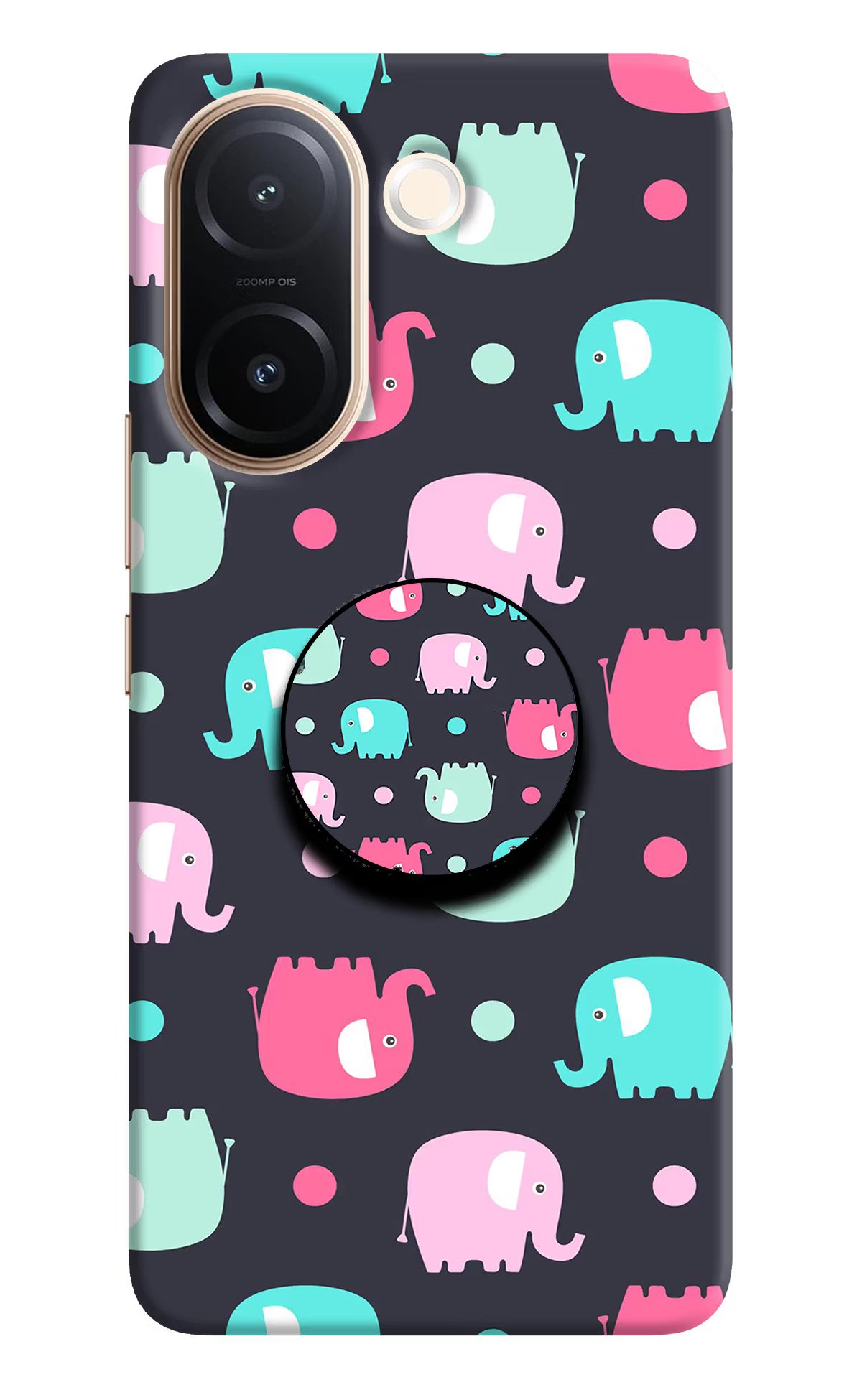 Baby Elephants Vivo V60e 5G Pop Case - Baby Elephants Vivo V60e 5G Pop Case Baby Elephants Vivo V60e 5G Pop Case