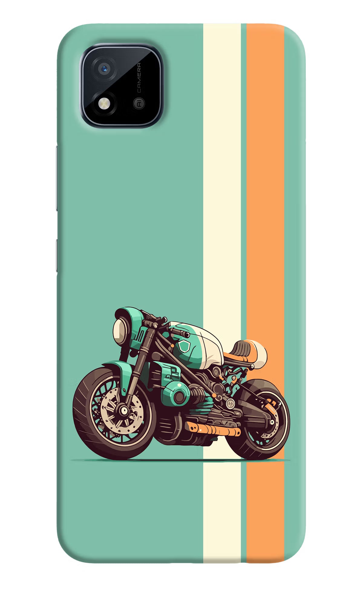 Striped Moto Drift Realme C11 2021 Back Cover - Striped Moto Drift Realme C11 2021 Back Cover Striped Moto Drift Realme C11 2021 Back Cover