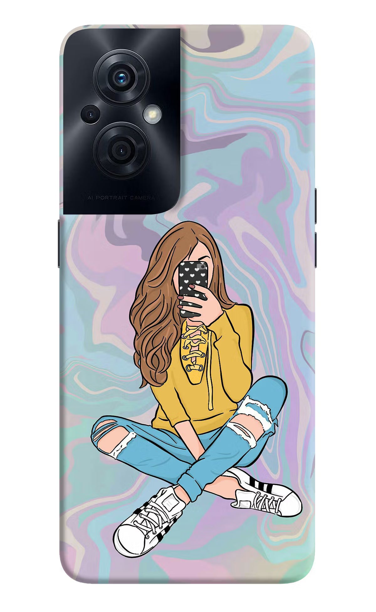 Selfie Girl OPPO F21s Pro 5G Back Cover - Selfie Girl OPPO F21s Pro 5G Back Cover Selfie Girl OPPO F21s Pro 5G Back Cover