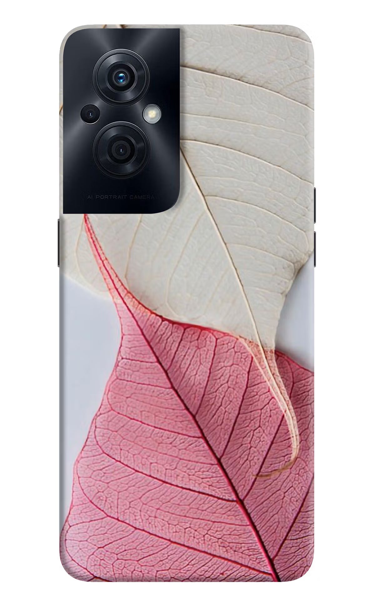 White Pink Leaf OPPO F21s Pro 5G Back Cover - White Pink Leaf OPPO F21s Pro 5G Back Cover White Pink Leaf OPPO F21s Pro 5G Back Cover