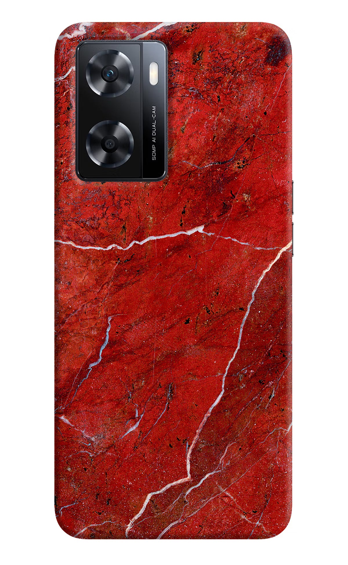 Red Marble Design OPPO A77s Back Cover - Red Marble Design OPPO A77s Back Cover Red Marble Design OPPO A77s Back Cover