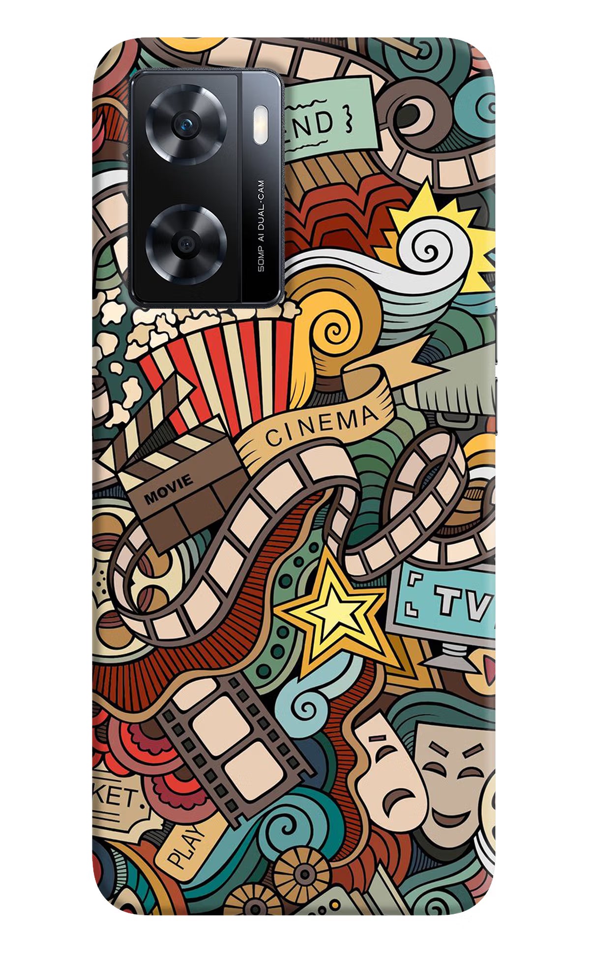 Cinema Abstract OPPO A77s Back Cover - Cinema Abstract OPPO A77s Back Cover Cinema Abstract OPPO A77s Back Cover