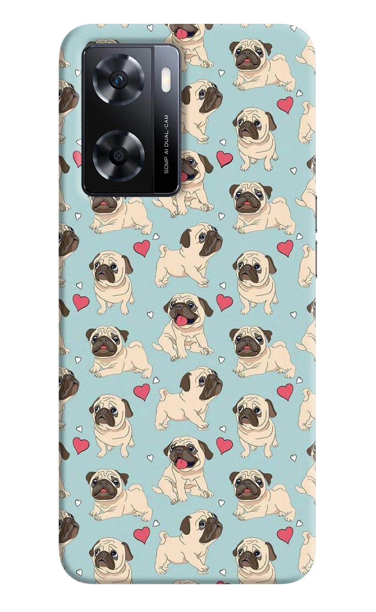 Pug Dog OPPO A77s Back Cover - Pug Dog OPPO A77s Back Cover Pug Dog OPPO A77s Back Cover