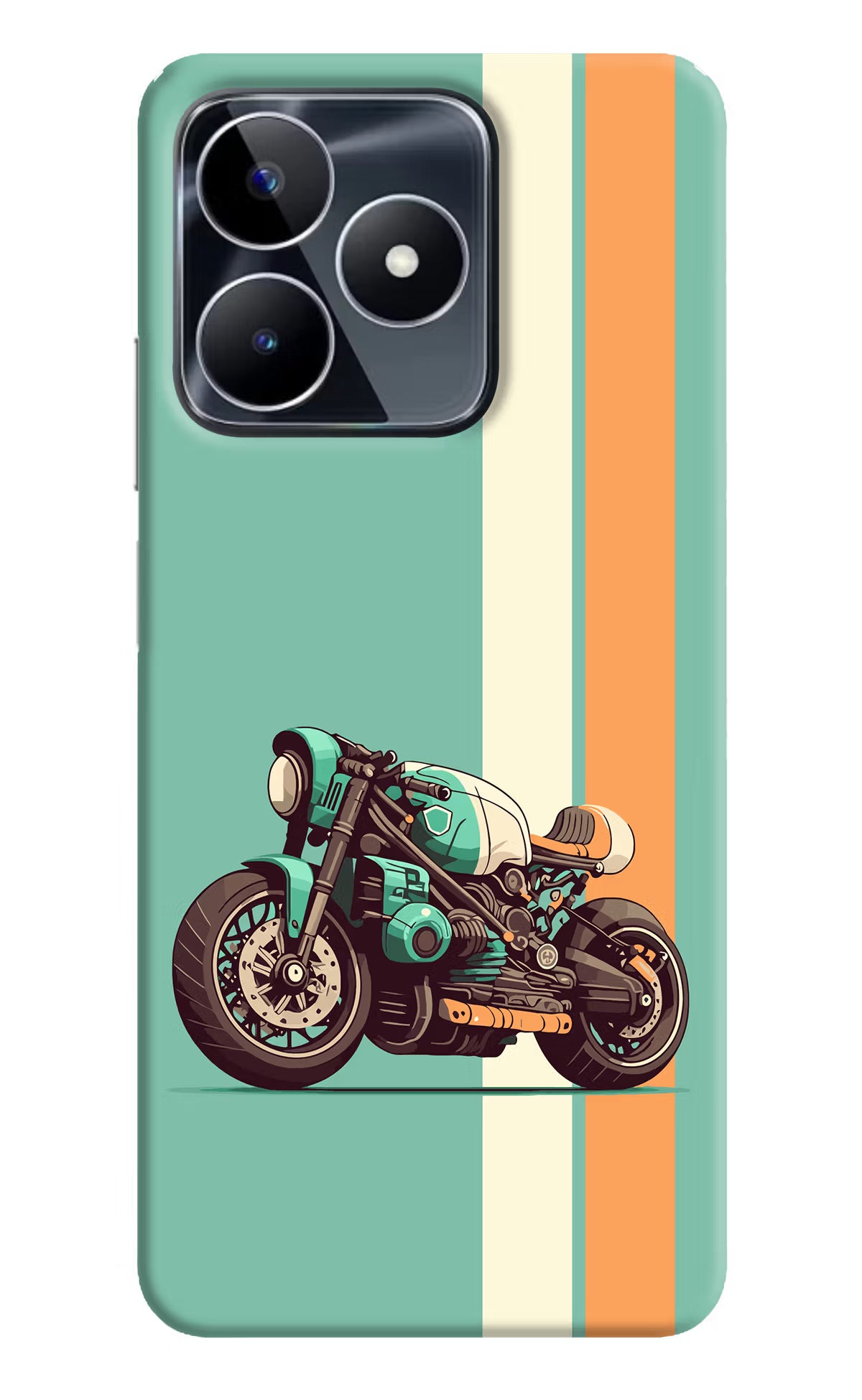 Striped Moto Drift Realme Narzo N53 Back Cover - Striped Moto Drift Realme Narzo N53 Back Cover Striped Moto Drift Realme Narzo N53 Back Cover