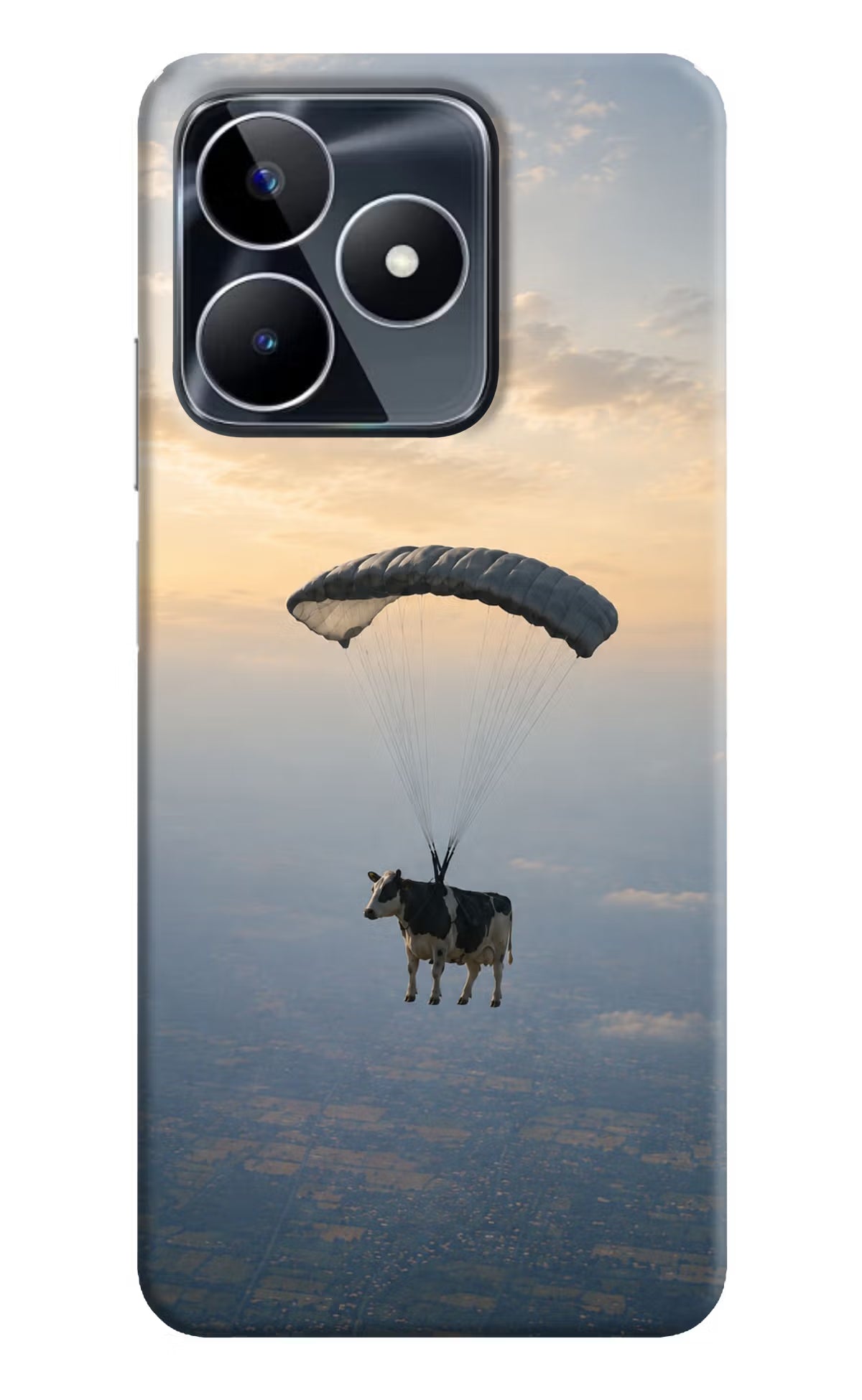 Skydiving Cow Realme Narzo N53 Back Cover - Skydiving Cow Realme Narzo N53 Back Cover Skydiving Cow Realme Narzo N53 Back Cover