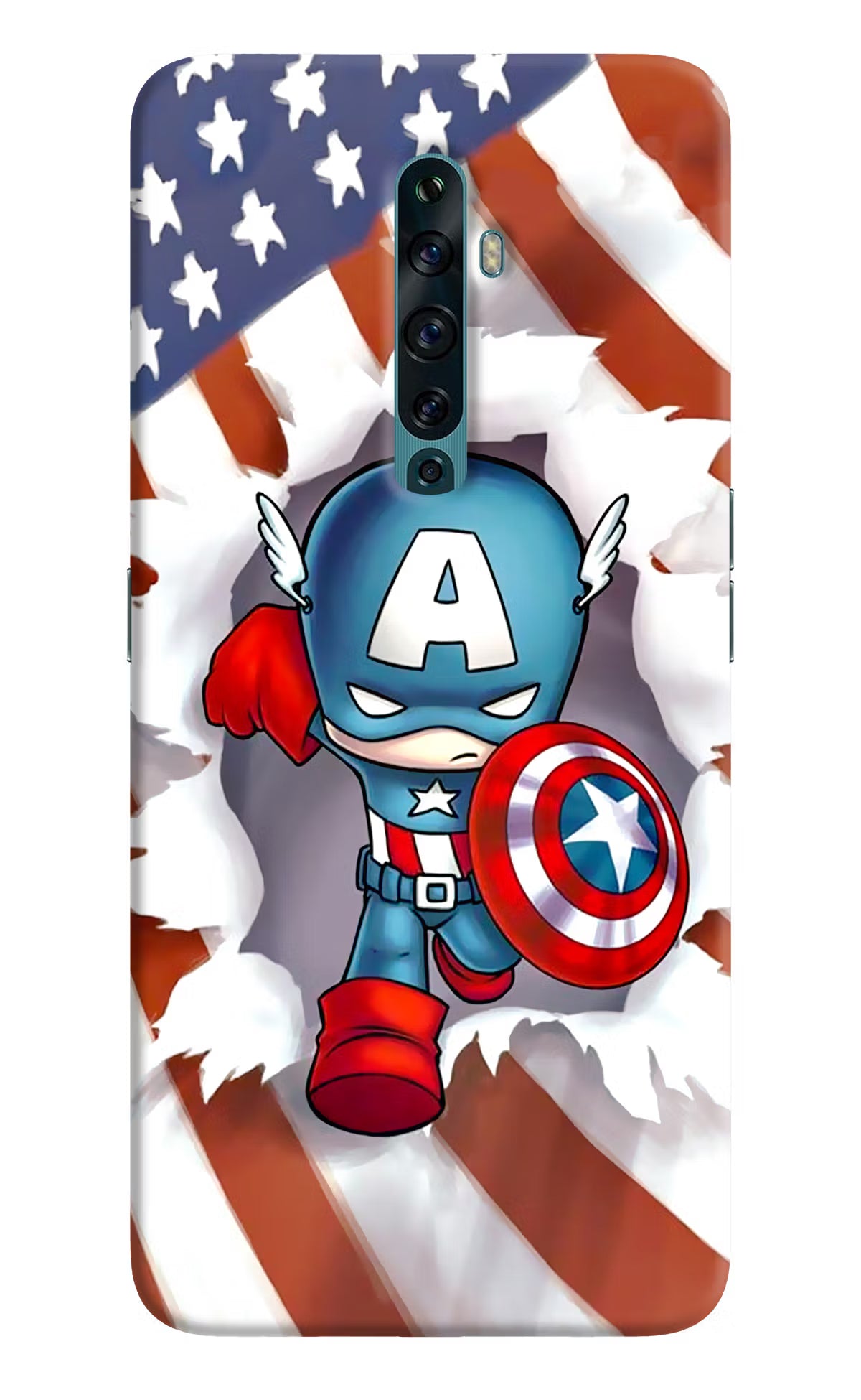 Captain America Oppo Reno2 F Back Cover - Captain America Oppo Reno2 F Back Cover Captain America Oppo Reno2 F Back Cover