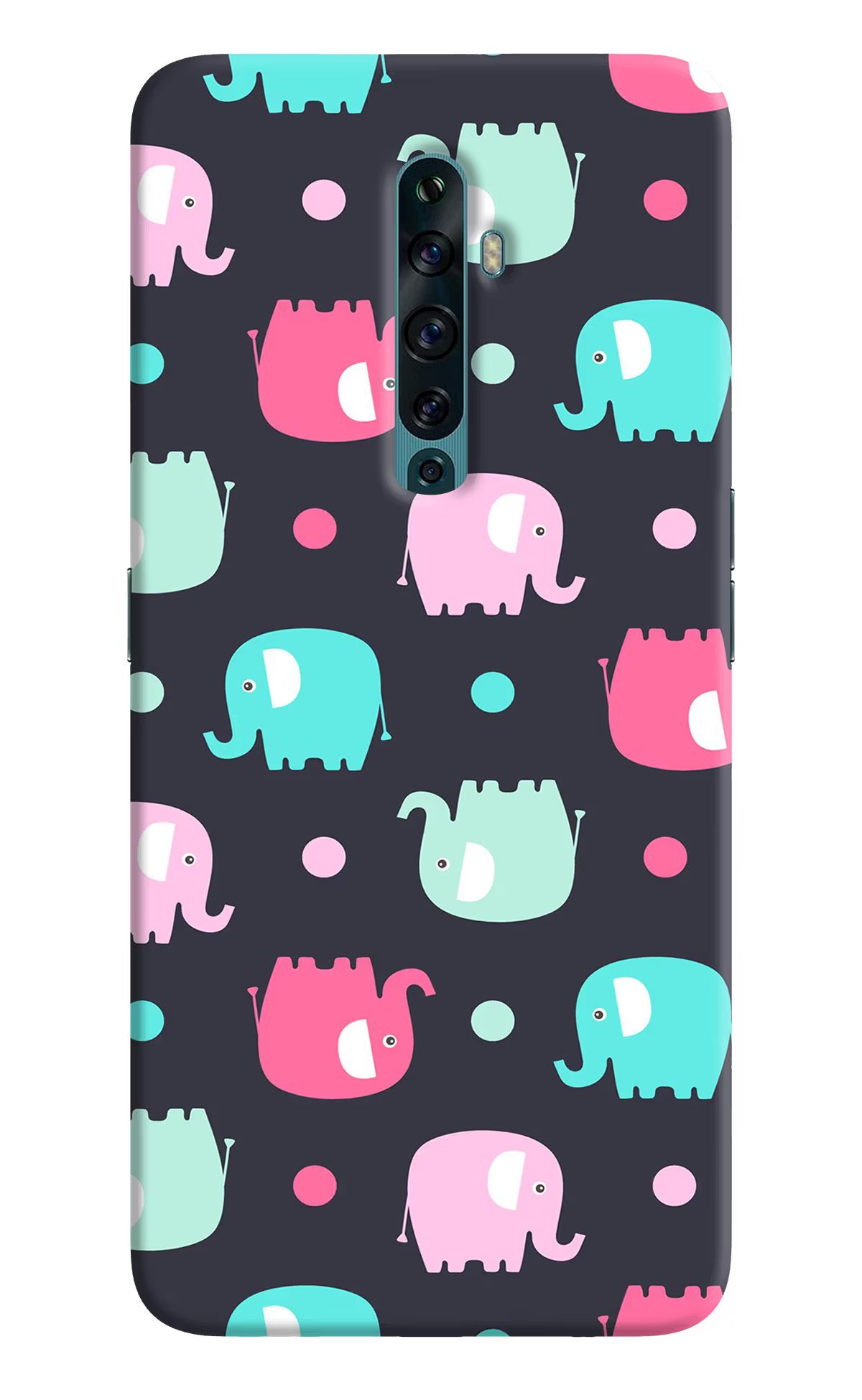 Elephants Oppo Reno2 F Back Cover - Elephants Oppo Reno2 F Back Cover Elephants Oppo Reno2 F Back Cover