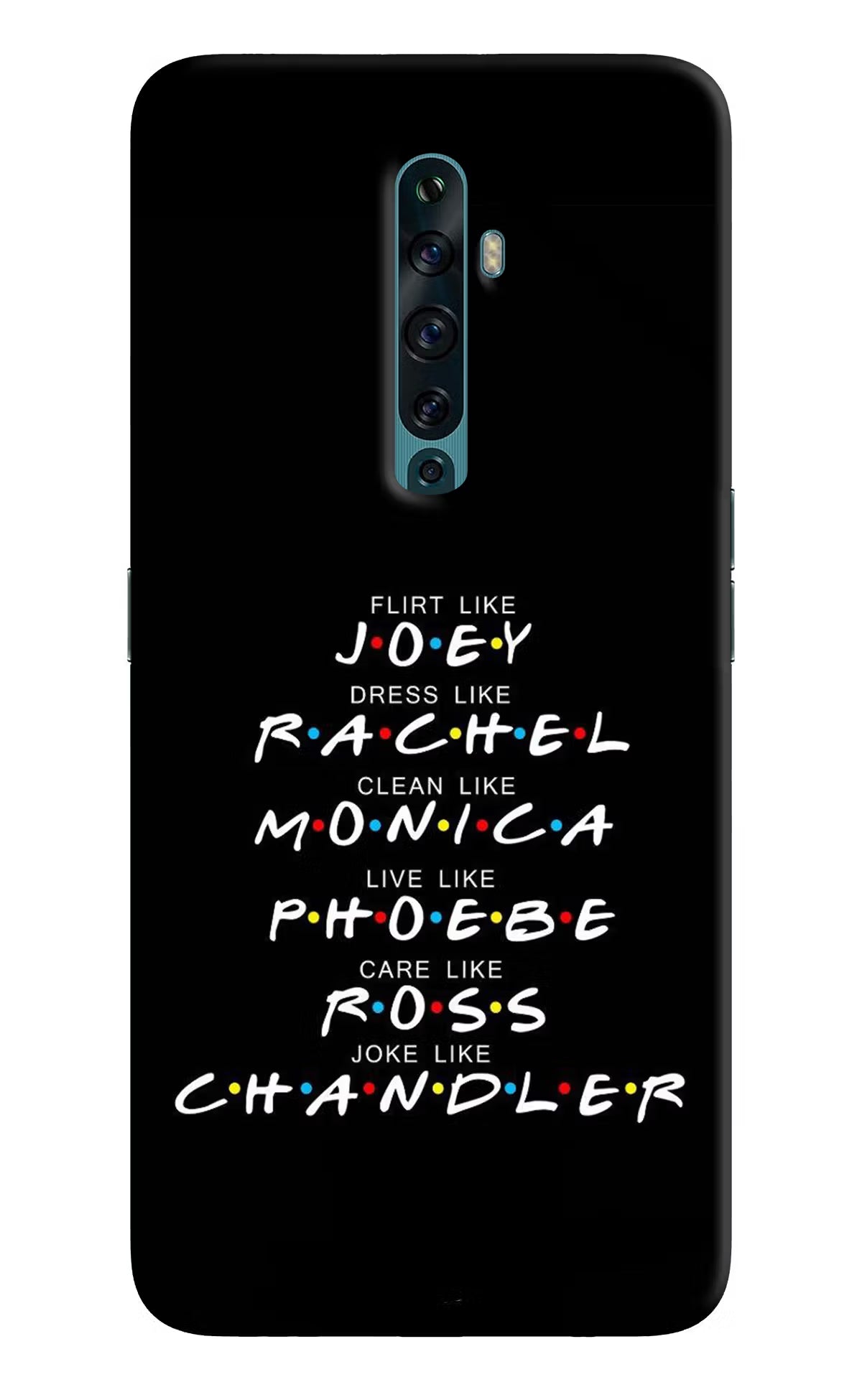 FRIENDS Character Oppo Reno2 F Back Cover - FRIENDS Character Oppo Reno2 F Back Cover FRIENDS Character Oppo Reno2 F Back Cover