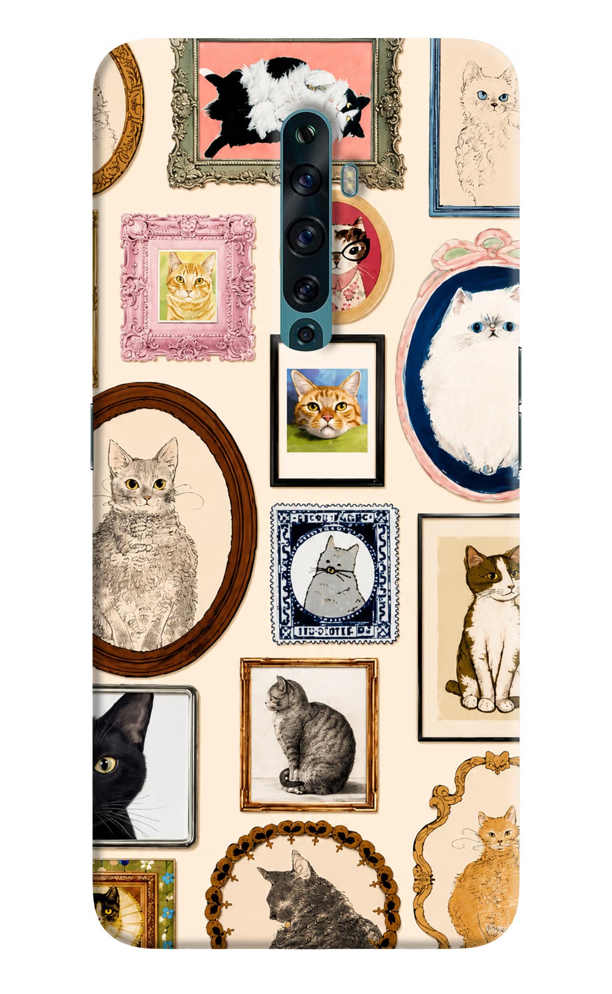 Mirror Cats Oppo Reno2 F Back Cover - Mirror Cats Oppo Reno2 F Back Cover Mirror Cats Oppo Reno2 F Back Cover