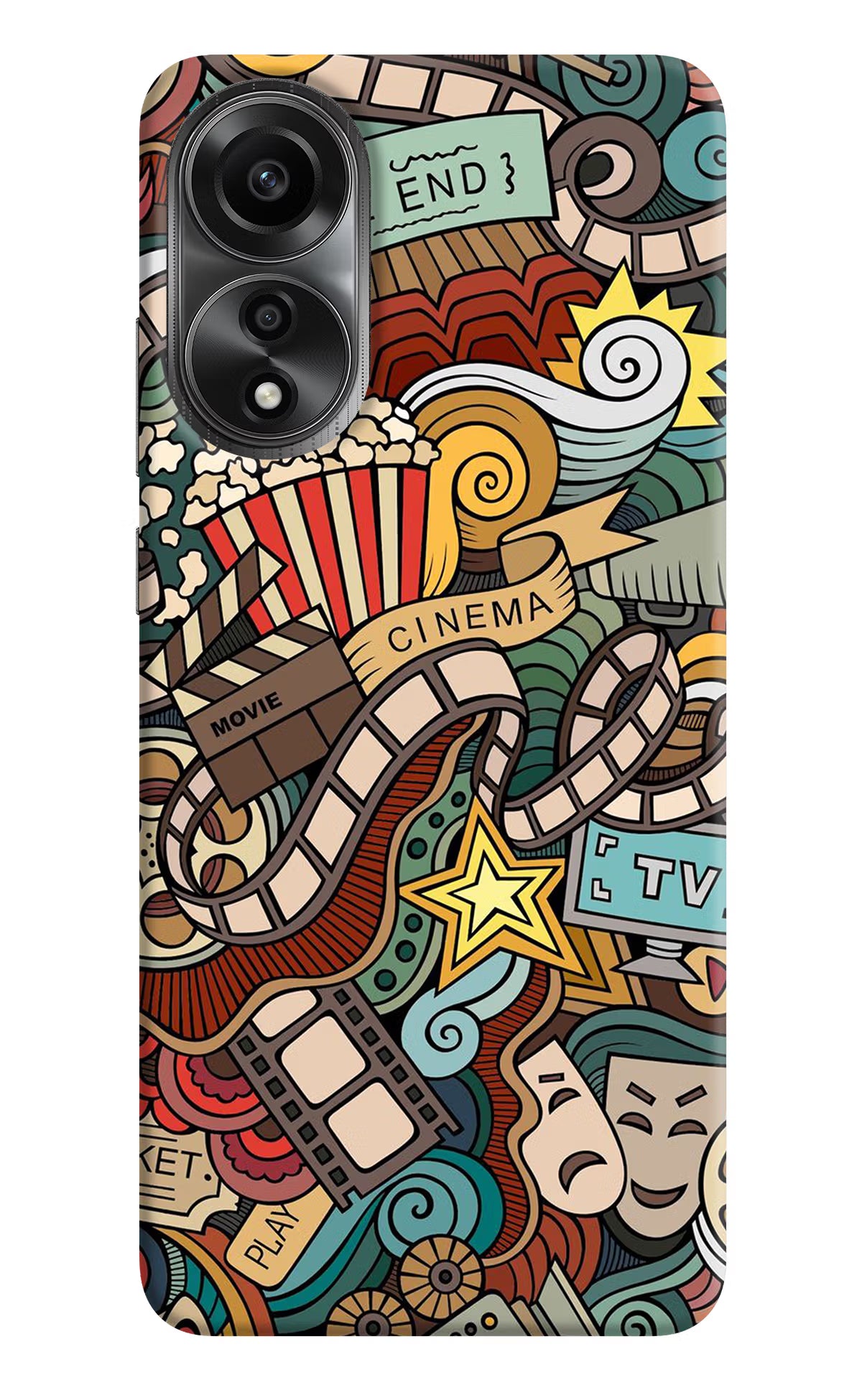 Cinema Abstract Oppo A78 4G Back Cover - Cinema Abstract Oppo A78 4G Back Cover Cinema Abstract Oppo A78 4G Back Cover