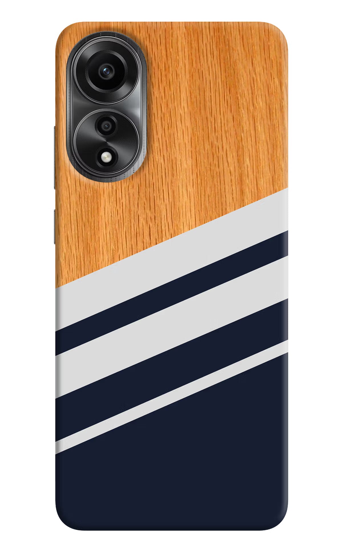 Blue and white wooden Oppo A78 4G Back Cover - Blue and white wooden Oppo A78 4G Back Cover Blue and white wooden Oppo A78 4G Back Cover