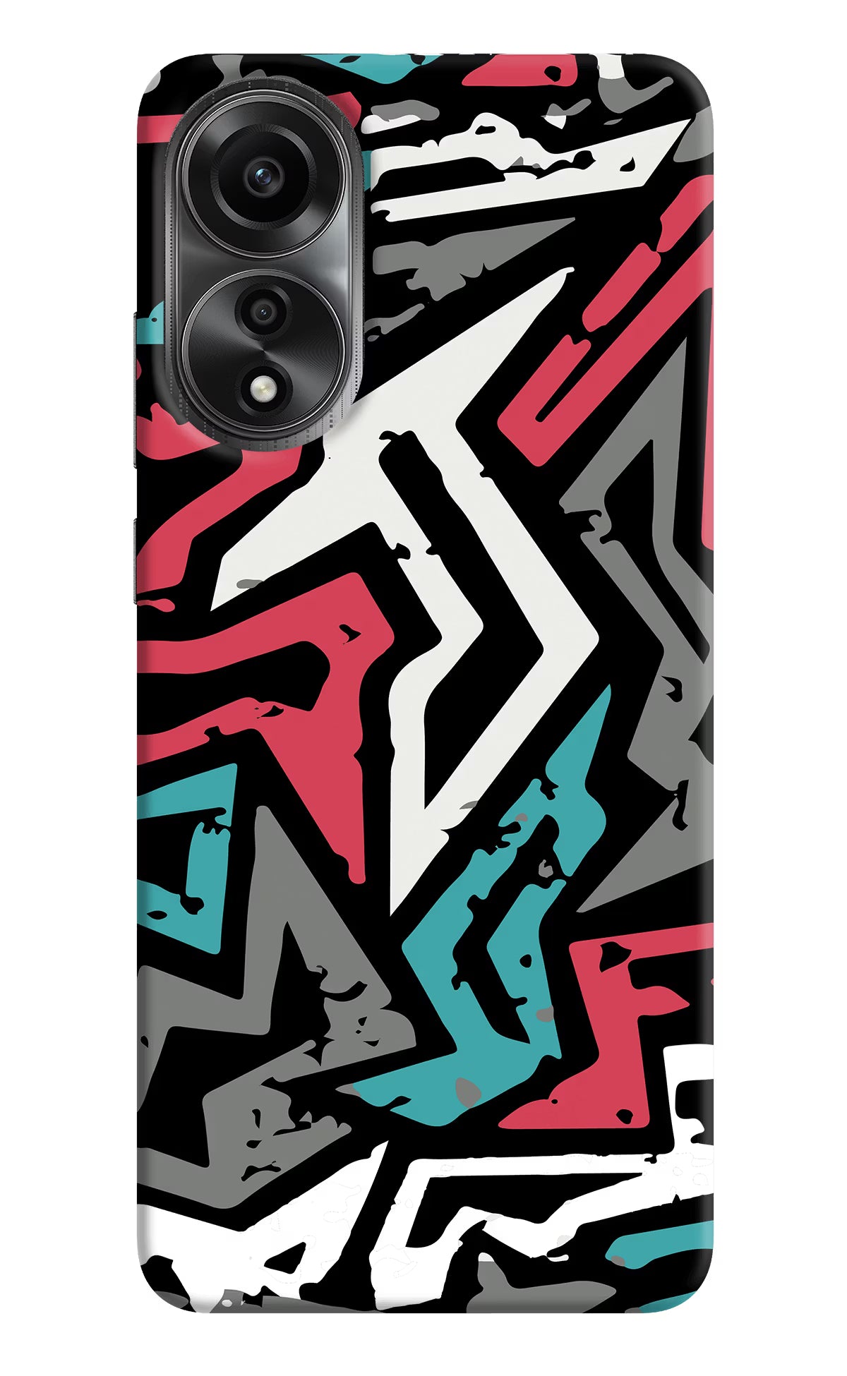 Geometric Graffiti Oppo A78 4G Back Cover - Geometric Graffiti Oppo A78 4G Back Cover Geometric Graffiti Oppo A78 4G Back Cover