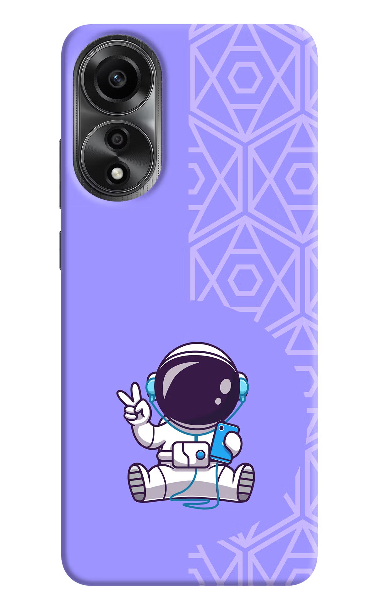 Cute Astronaut Chilling Oppo A78 4G Back Cover - Cute Astronaut Chilling Oppo A78 4G Back Cover Cute Astronaut Chilling Oppo A78 4G Back Cover