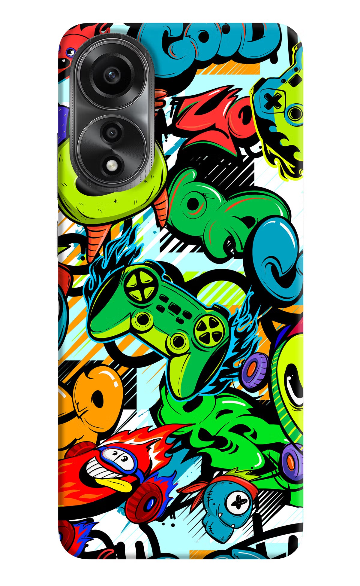 Game Doodle Oppo A78 4G Back Cover - Game Doodle Oppo A78 4G Back Cover Game Doodle Oppo A78 4G Back Cover